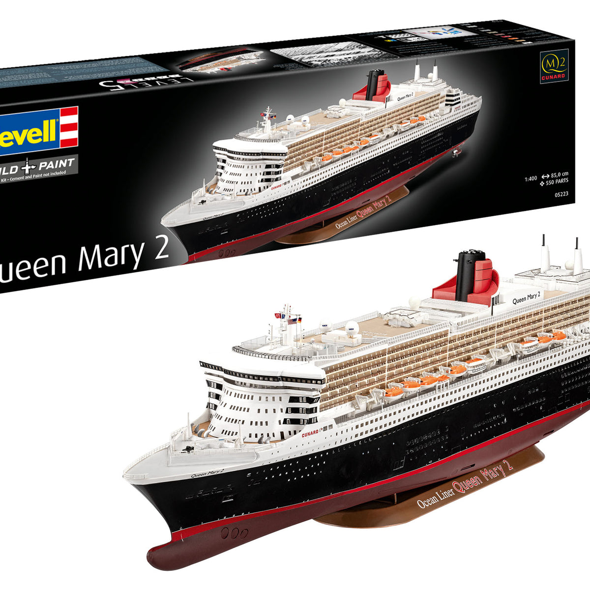 Queen Mary 2: The gigantic ocean liner in 1:400