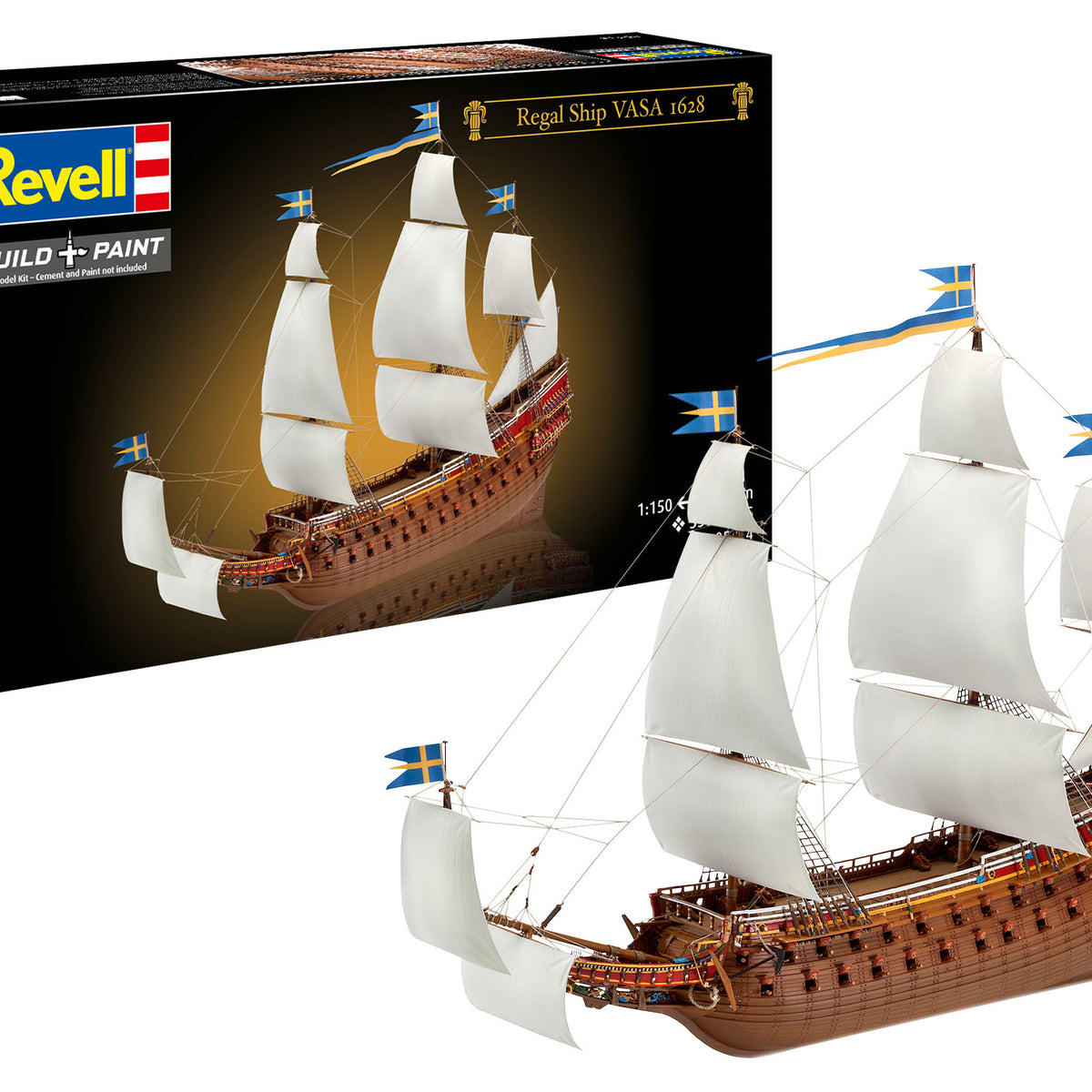 Maquette REVELL – Navire De Guerre Royal Suédois – 1/?? – Métal Et Plastique – à Peindre