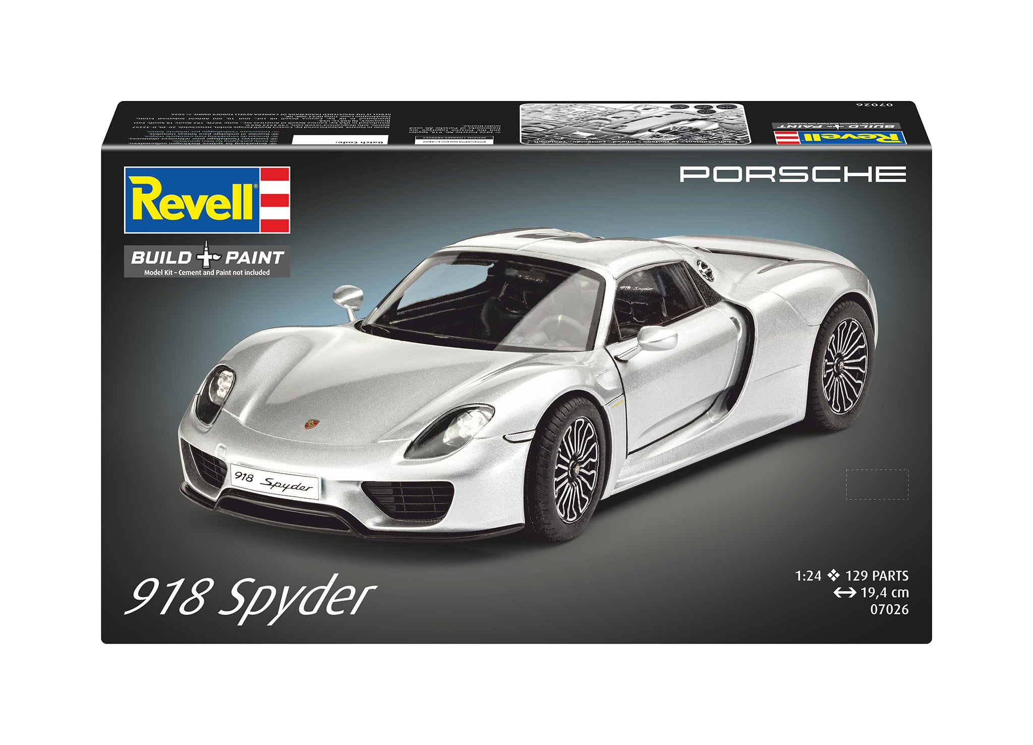 Porsche 918 Spyder: Detailed 1:24 model kit