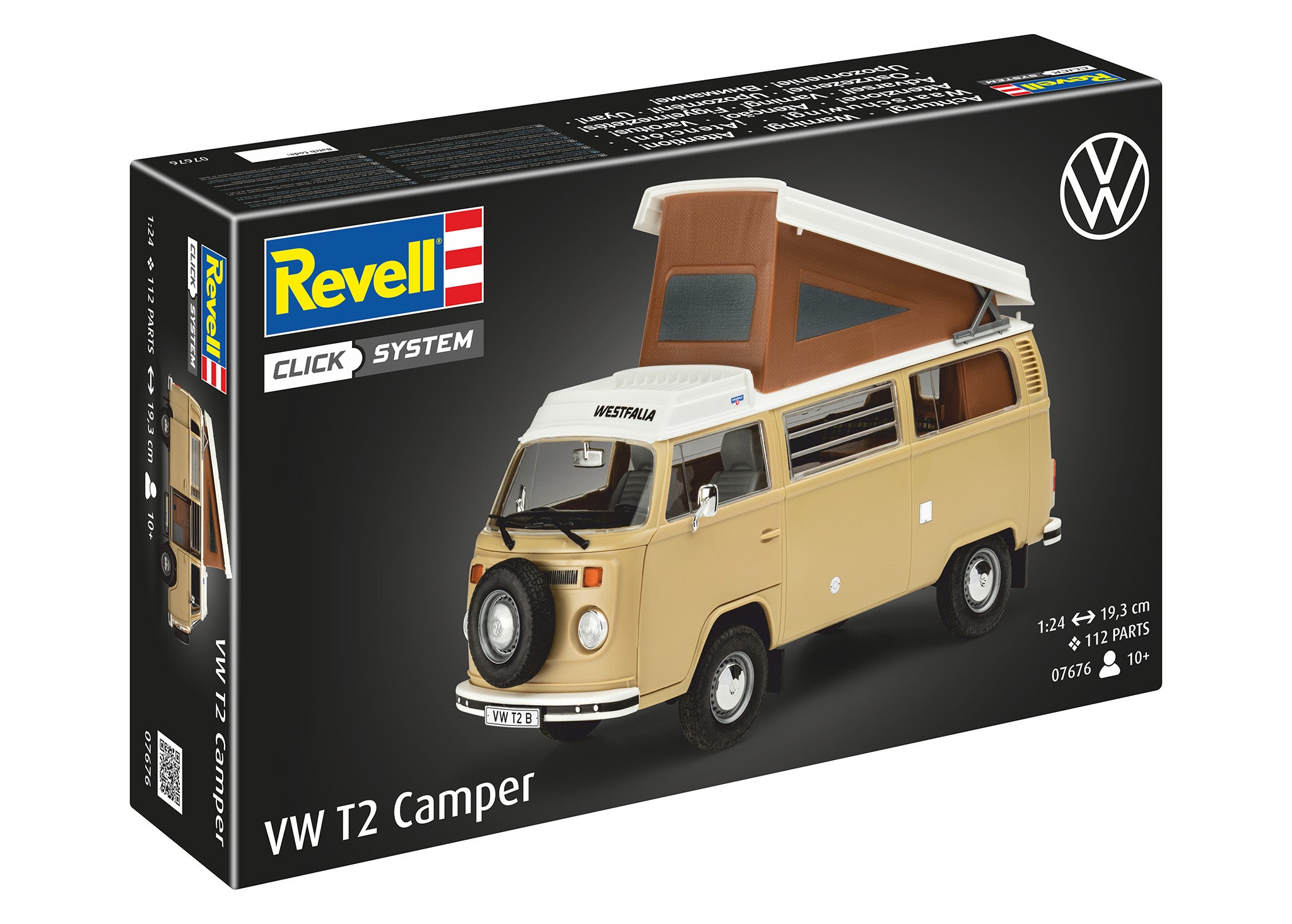 1/24Volkswagen Type 2 Camper レベルプラモデル VW T2 Camper Click system