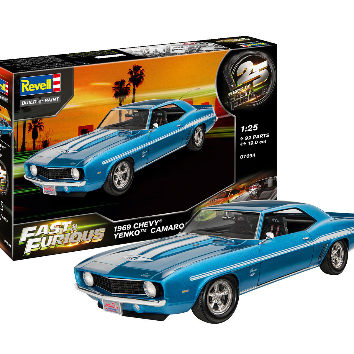 Fast & Furious 1969 Chevy Camaro Yenko: film legend in 1:25