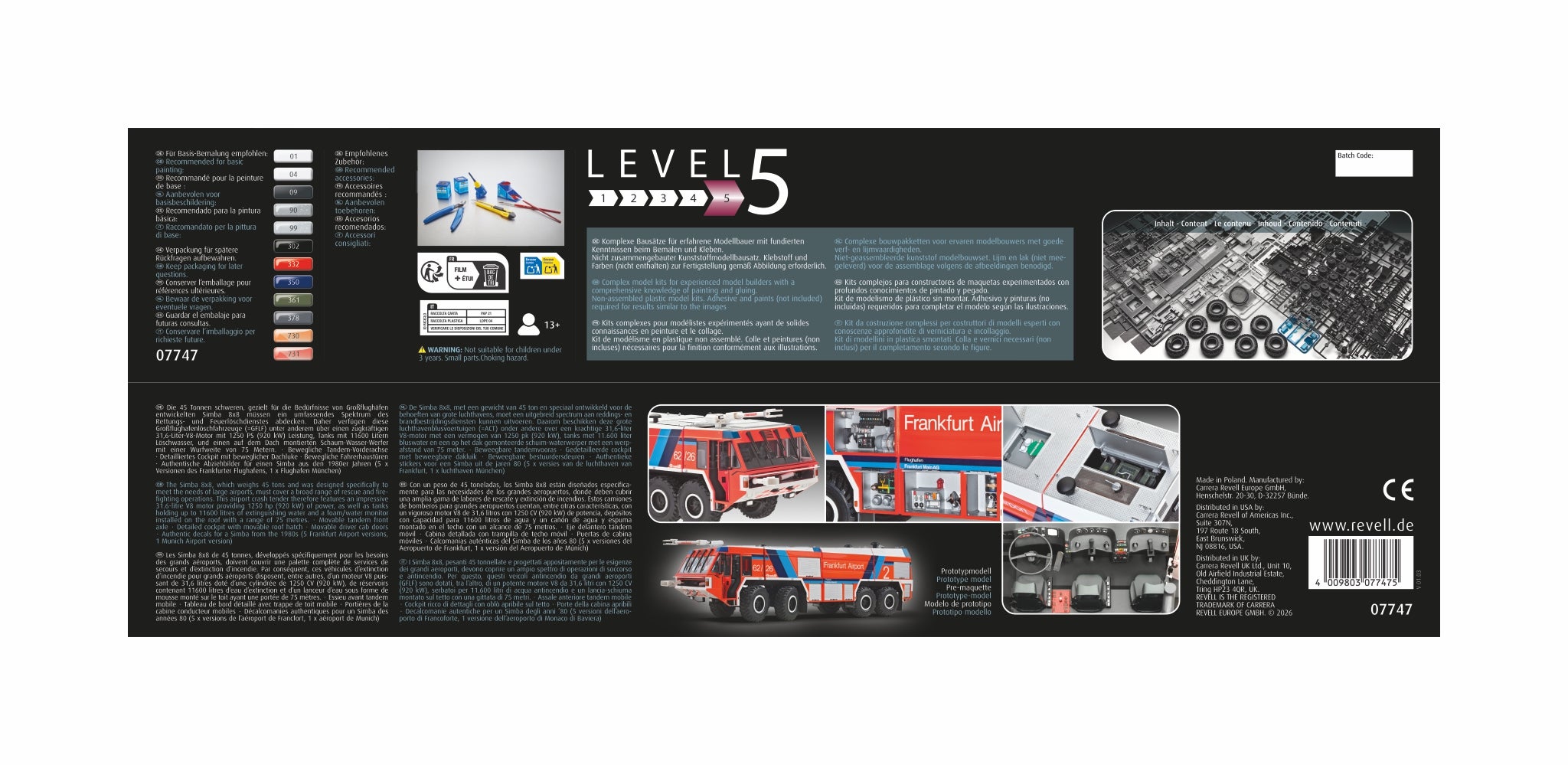 GLFL Simba 8x8 model kit: airport fire engine 1:24