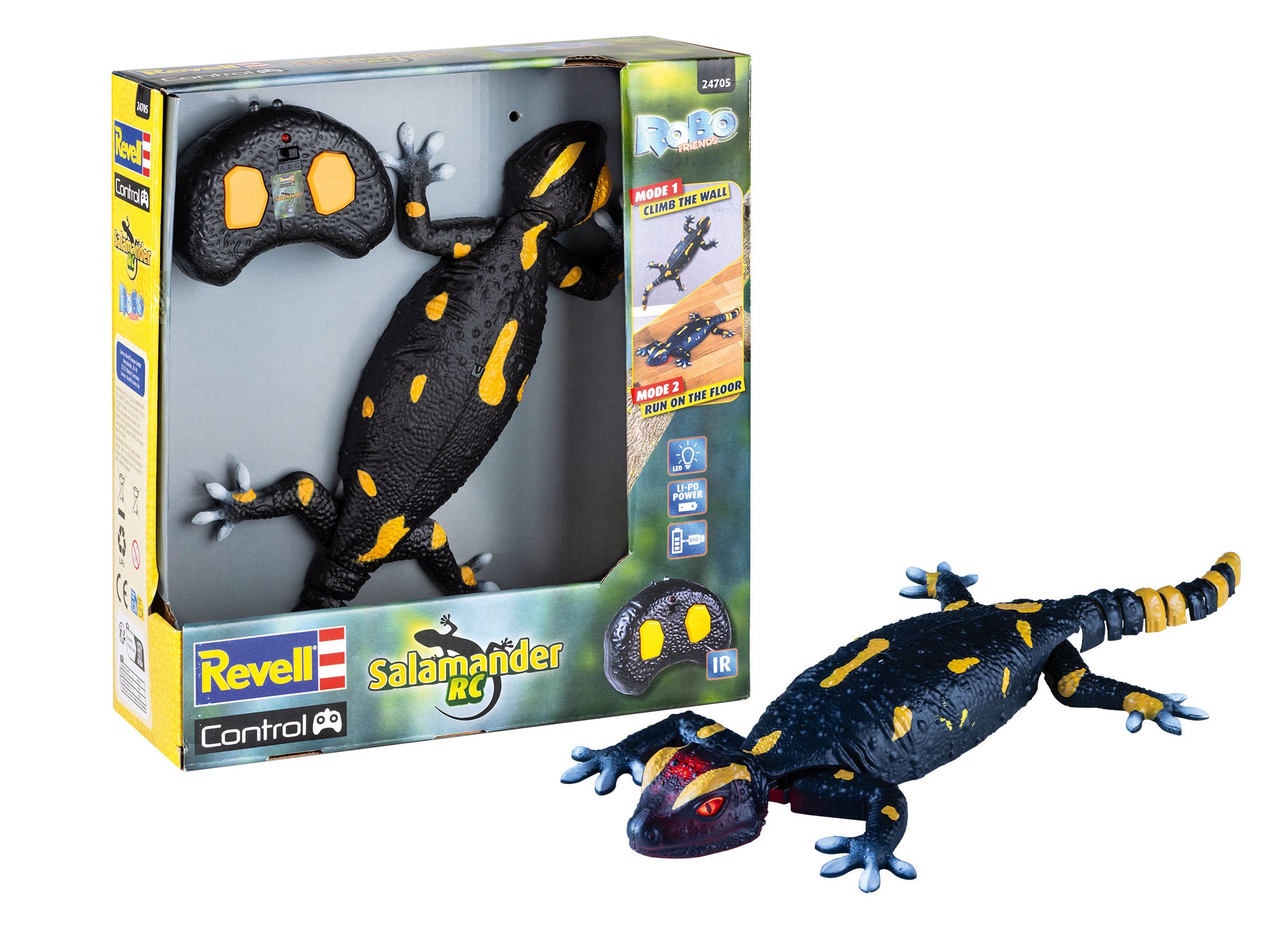 Revell Control Robo Friends Salamander in gelb-schwarzem Design mit Fernbedienung