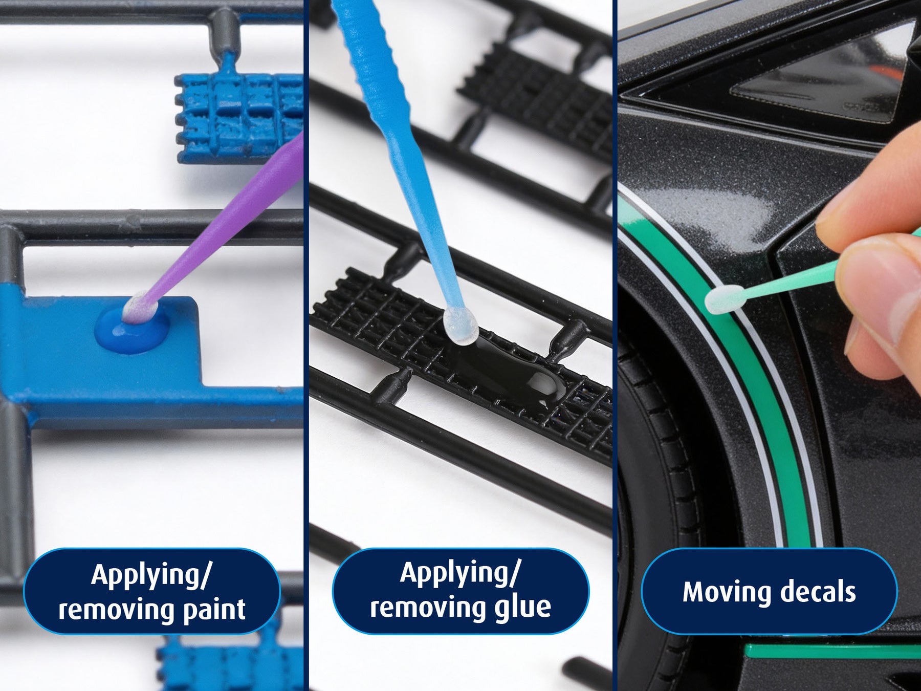 Micro Applicator - 100pcs - 2.5mm - 2.0mm - 1.5mm