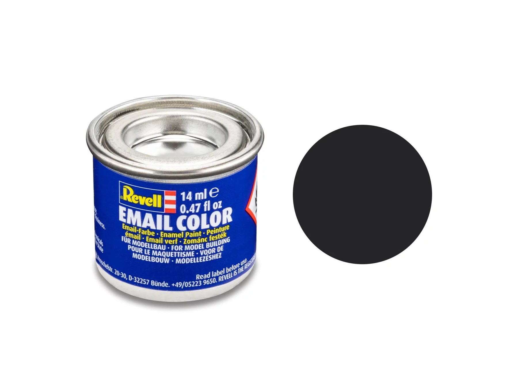 teerzwart, mat 14 ml blik