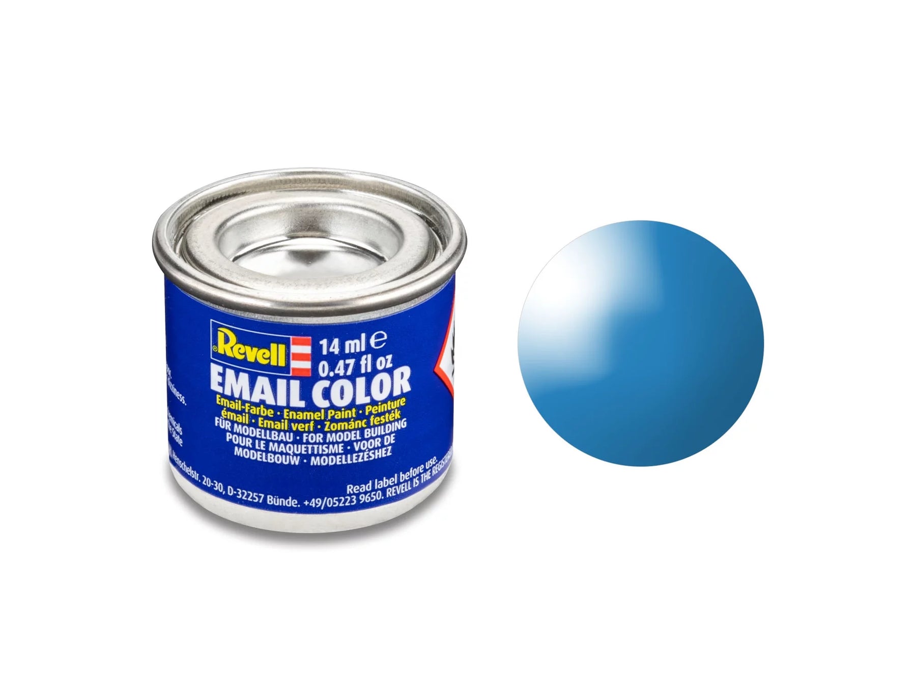 lichtblauw, glanzend RAL 5012 14 ml blik
