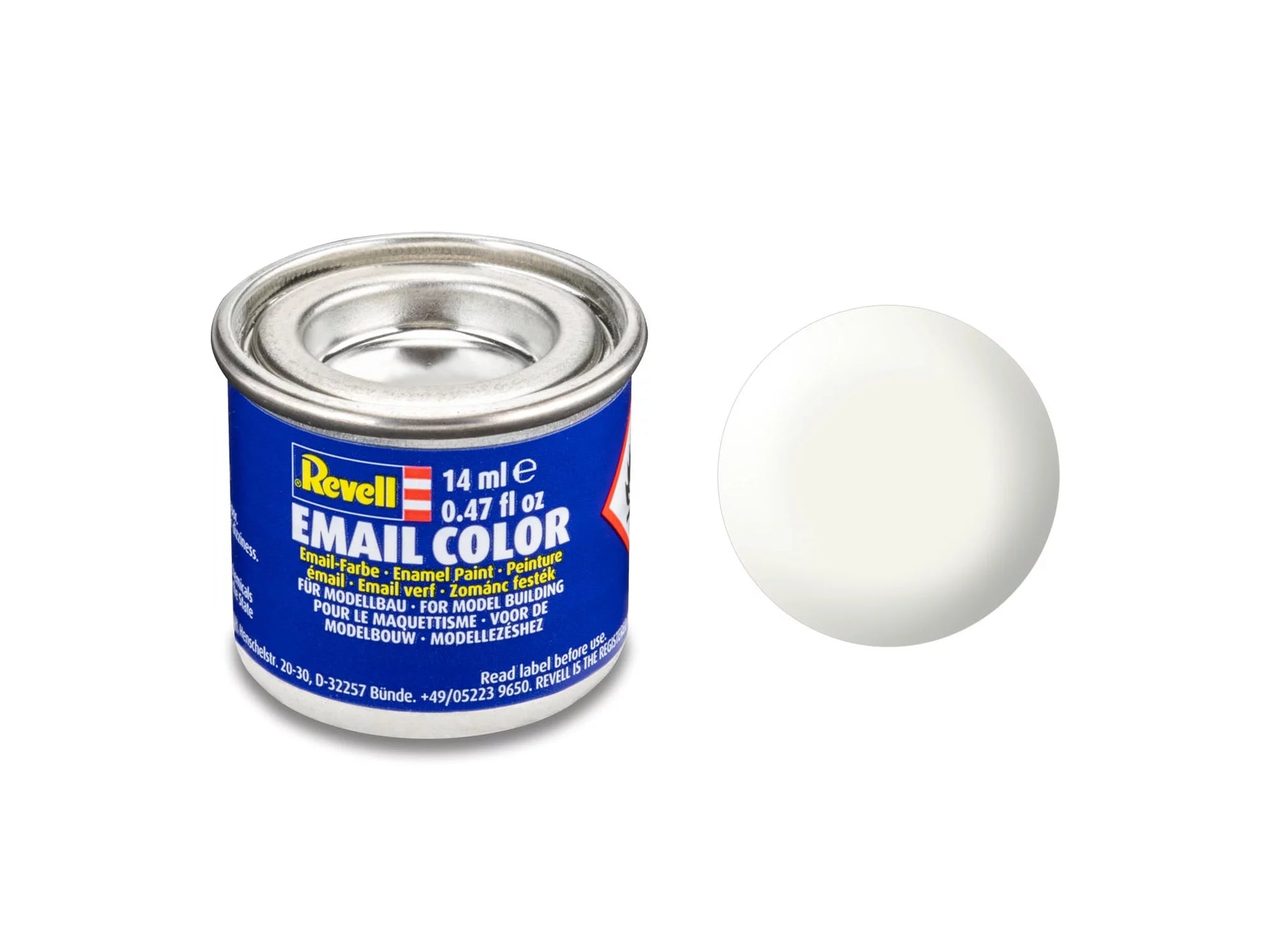 blanc, semi-mat RAL 9010 bidon de 14 ml