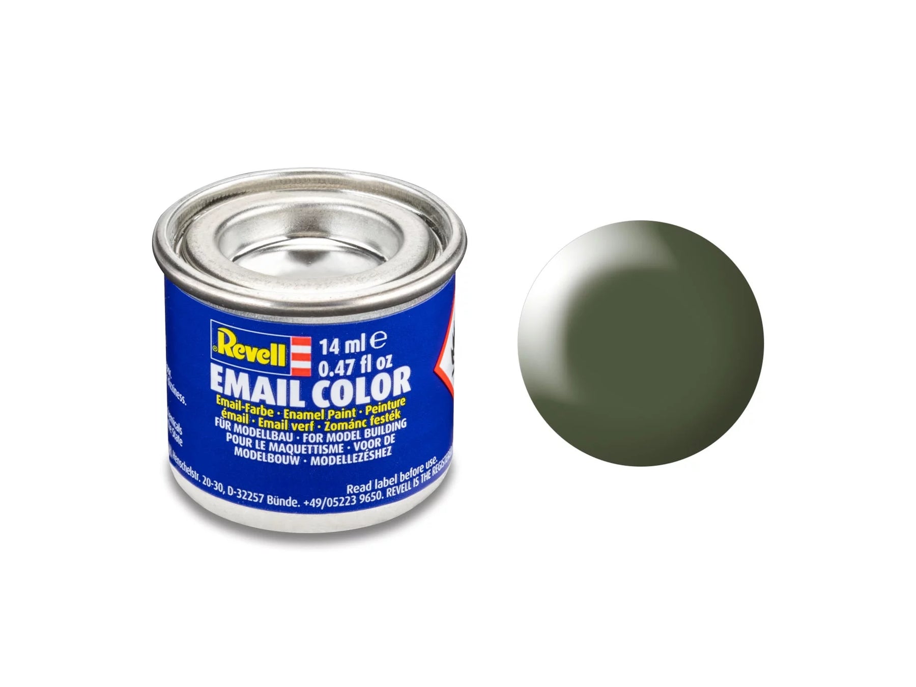 olijfgroen, halfmat RAL 6003 14 ml blik