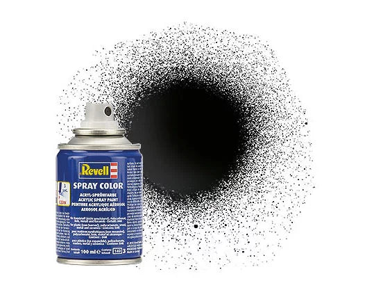 Glanzende "zwarte" spuitkleur acryl spuitbus - 100 ml