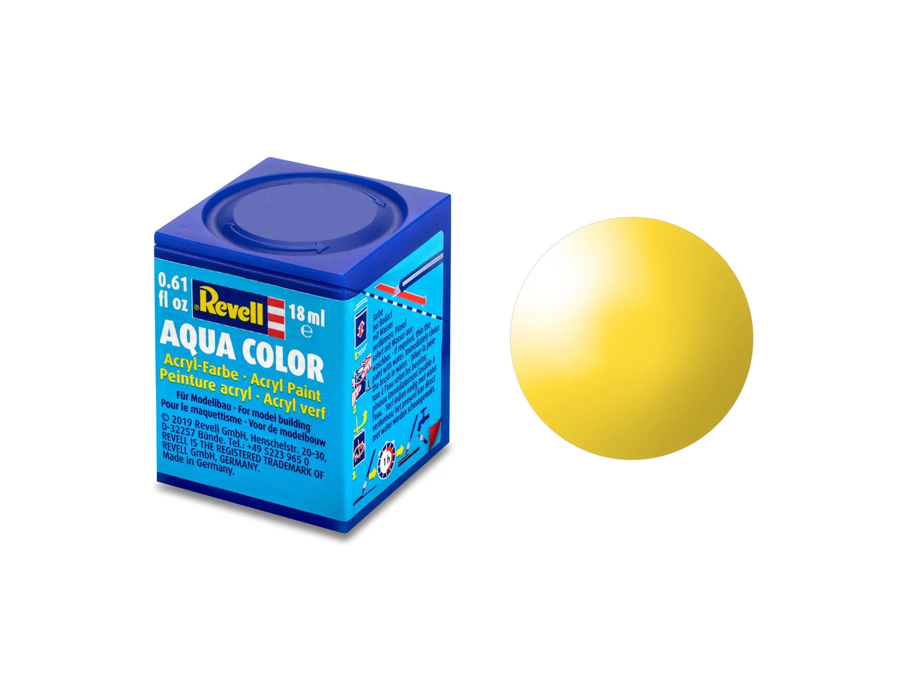geel, glanzend RAL 1018 Aqua Color 18 ml
