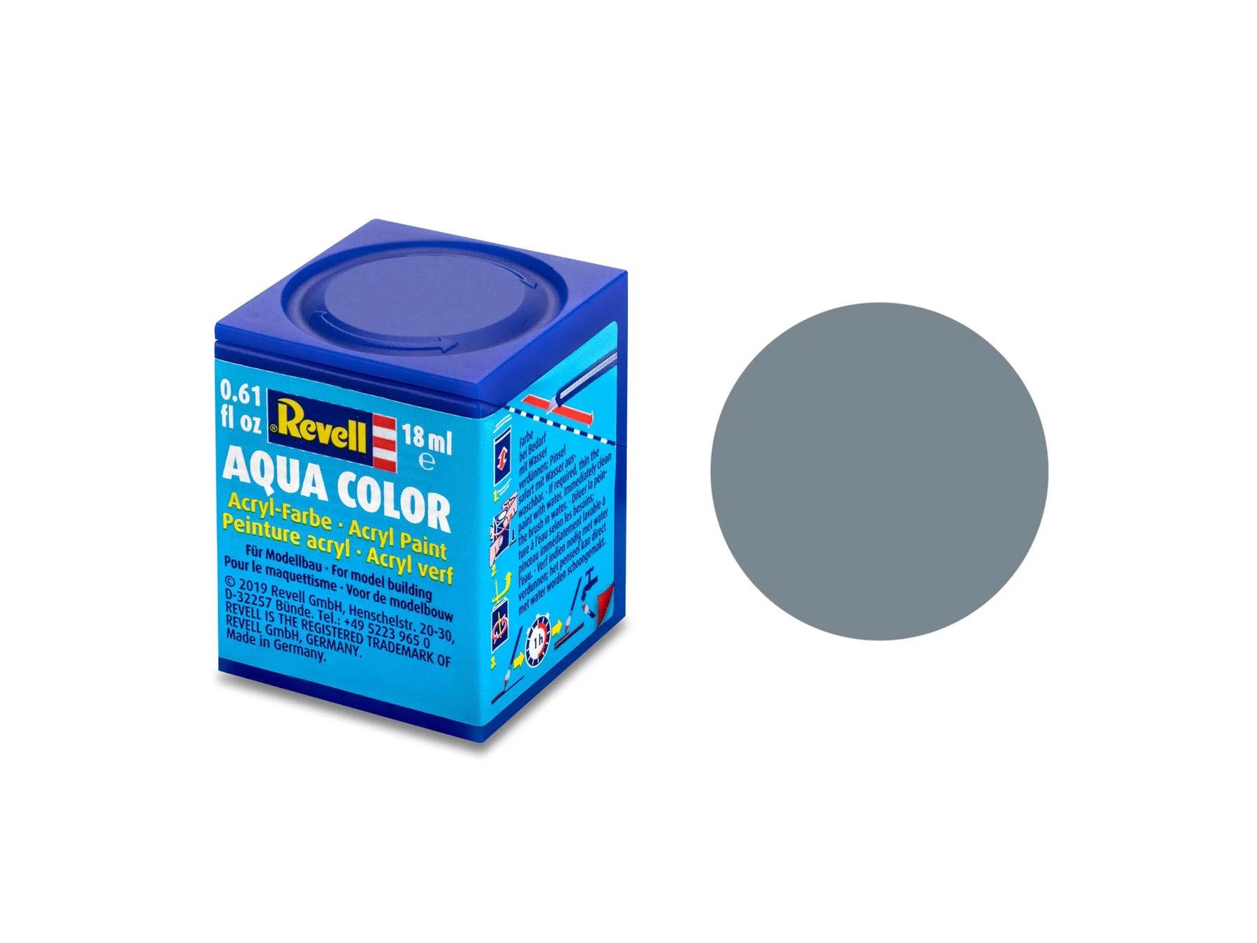 gris, mat RAL 7000 Aqua Color 18 ml