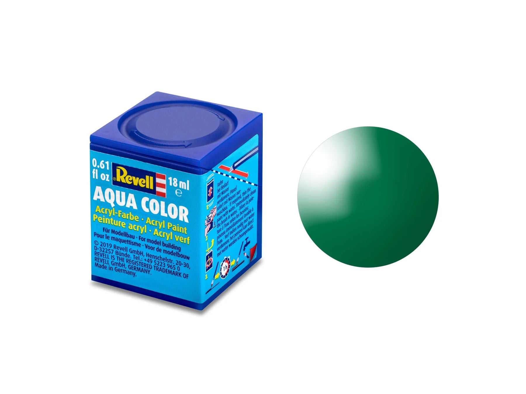 Aqua smaragdgroen, glanzend