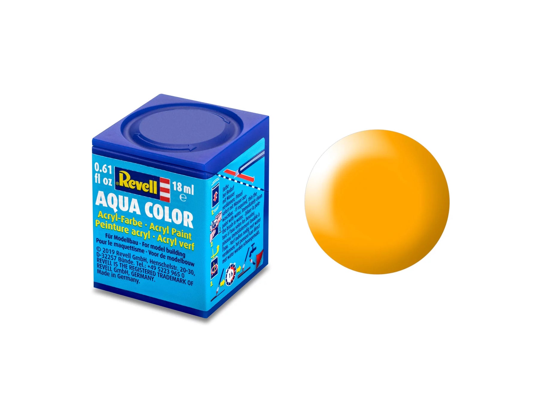 Lufthansa yellow, semi-matt Aqua Color 18 ml