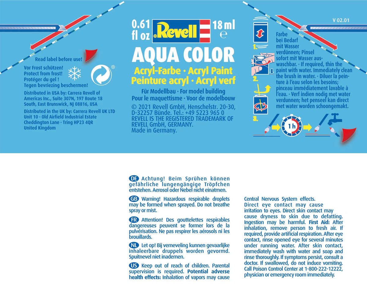 Feuerrot, seidenmatt Aqua Color 18 ml