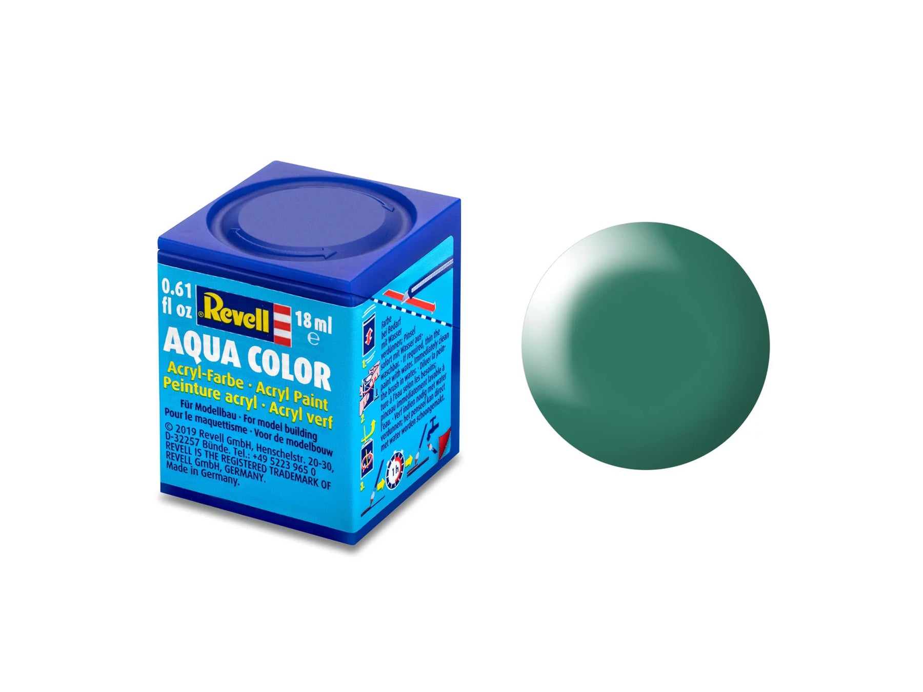 Aqua patina groen, satijnmat