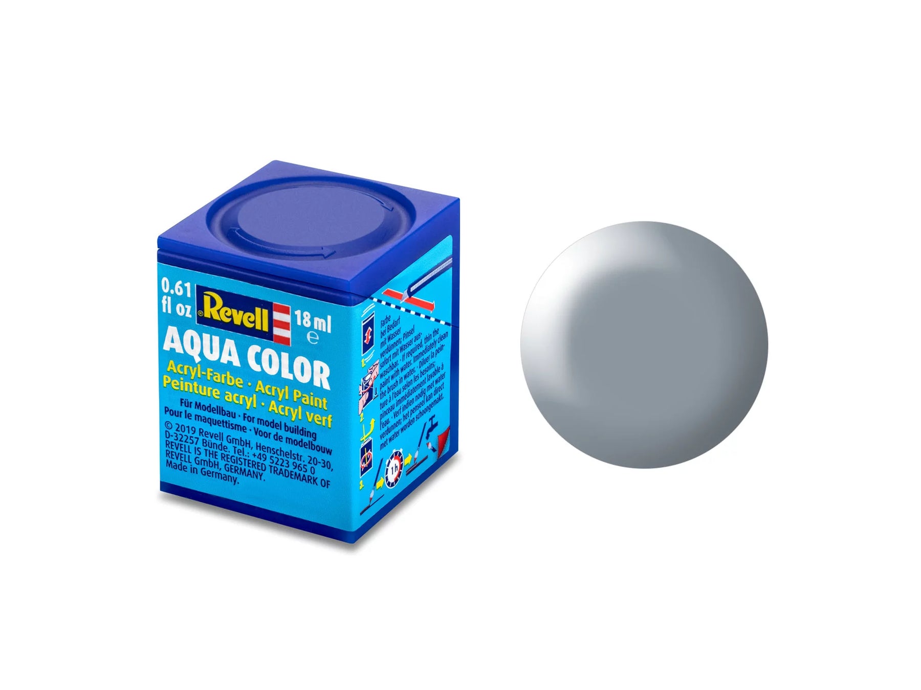 grau, seidenmatt RAL 7001 Aqua Color 18 ml
