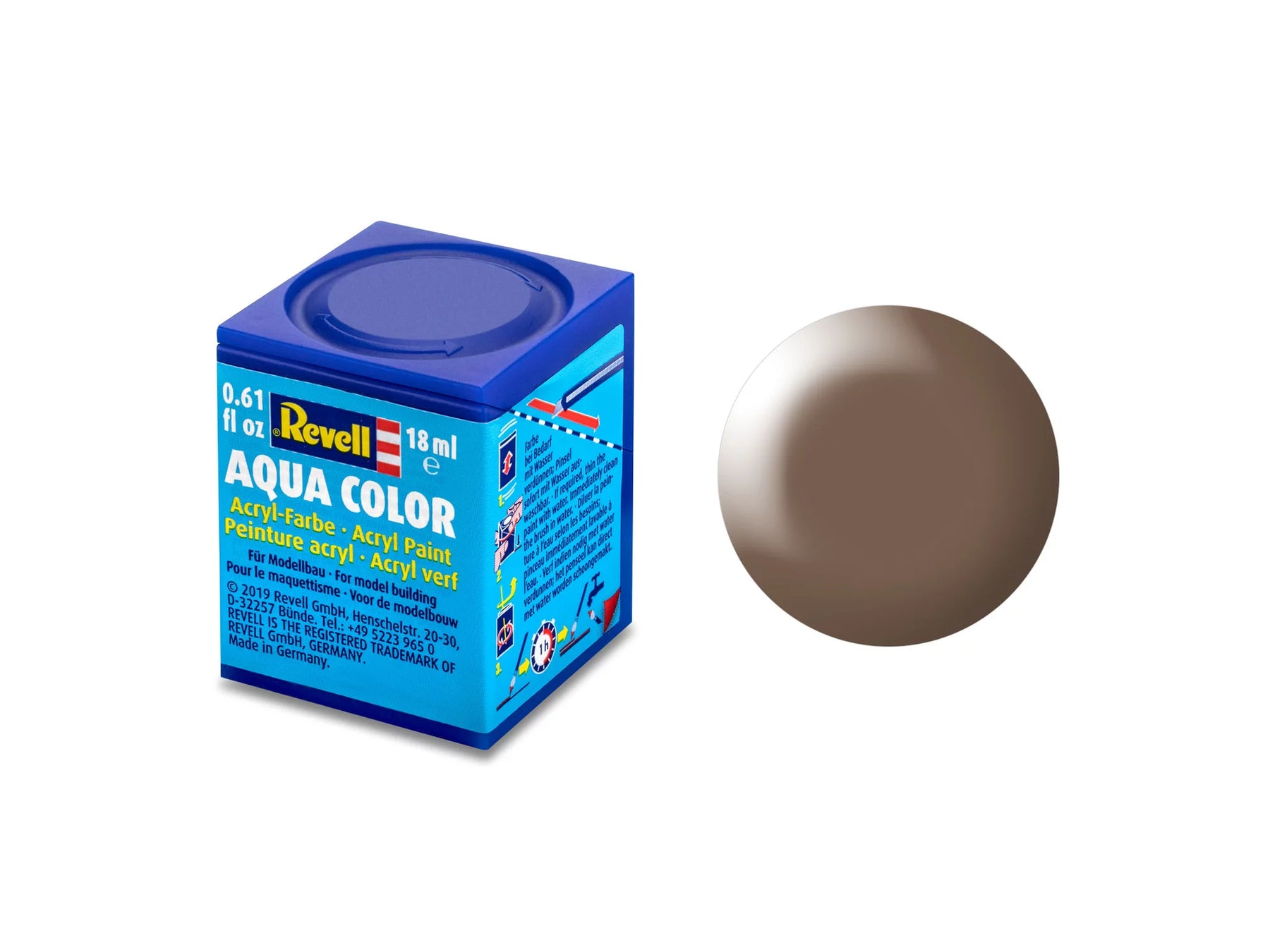 Bruin, halfmatte Aqua Color 18 ml