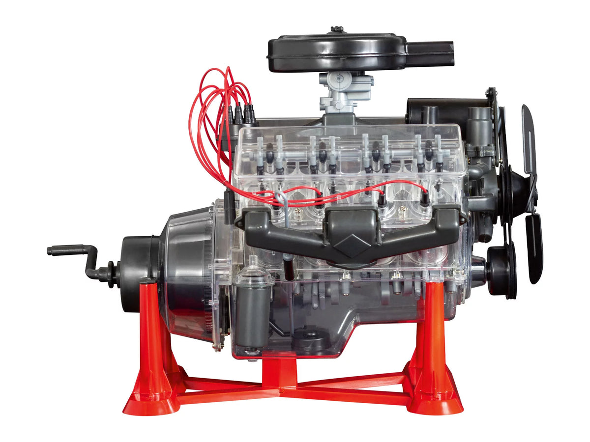 Zichtbare V-8-motor