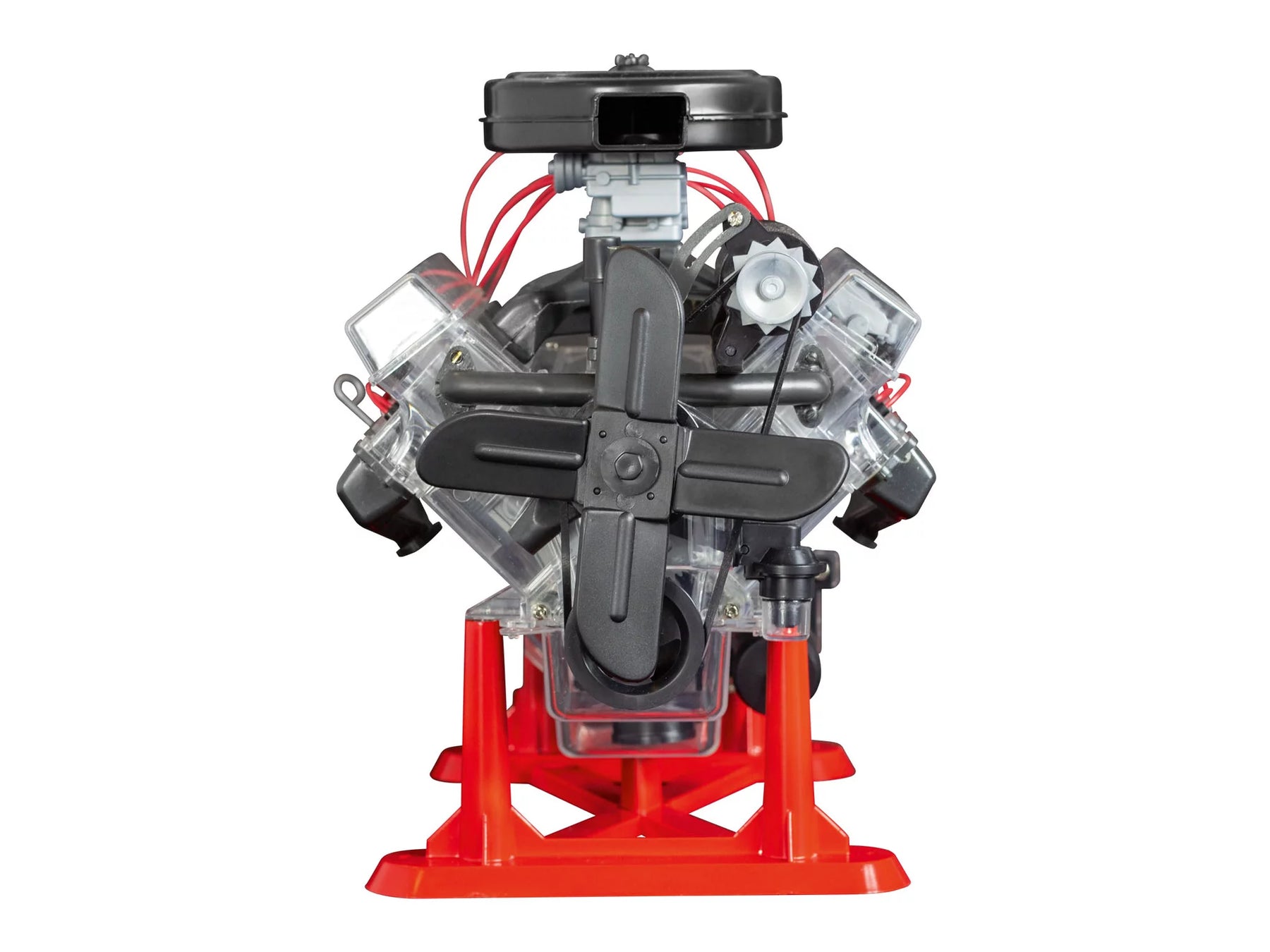 Visible V-8 engine
