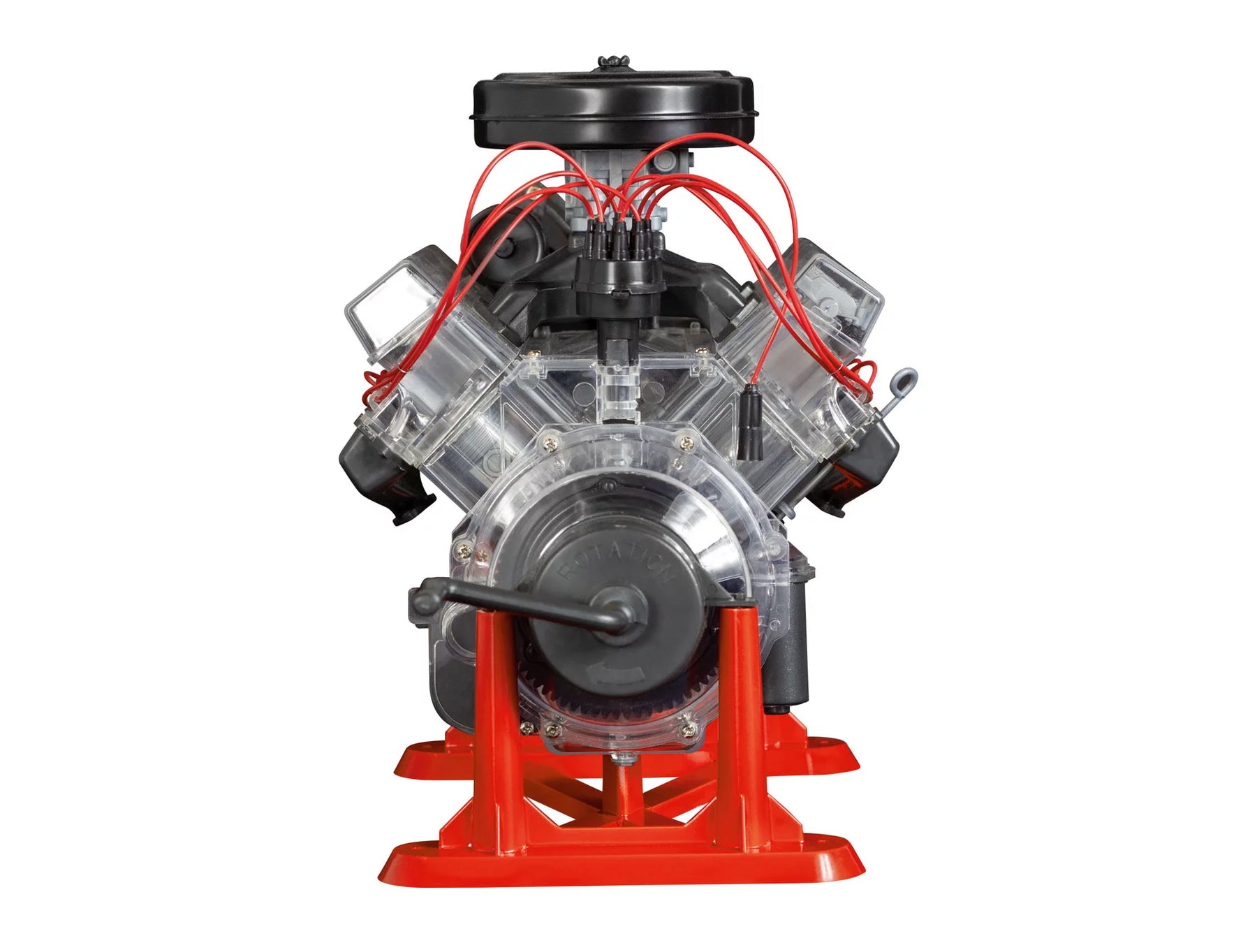 Visible V-8 engine