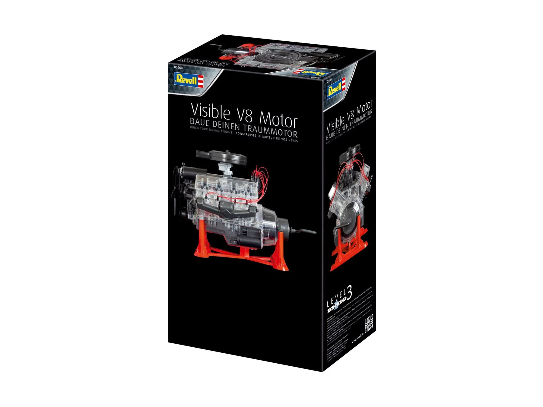 Visible V-8 engine