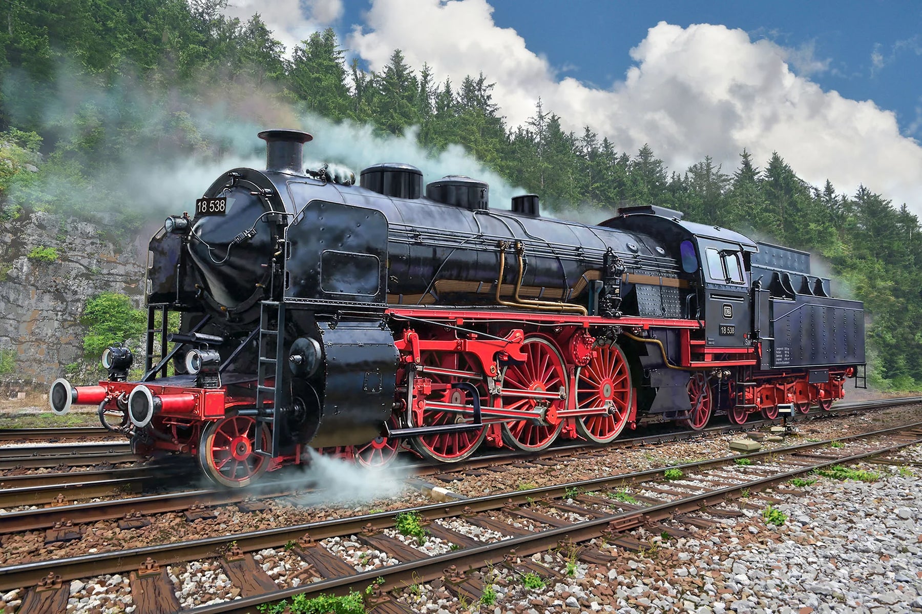 Sneltreinlocomotief S3-6 BR18(5) met tender 2'2'T