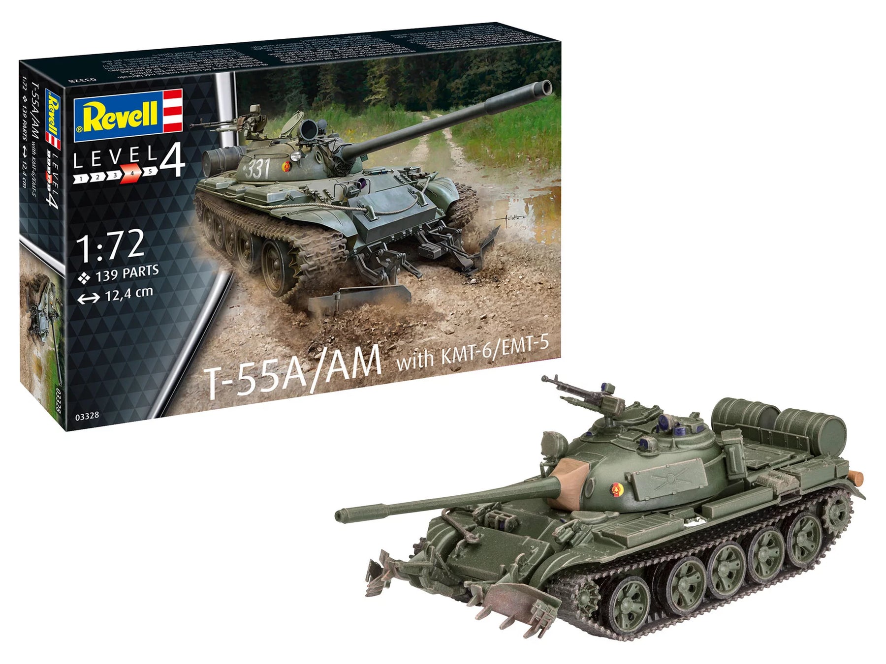 T-55A-AM with KMT-6-EMT-5