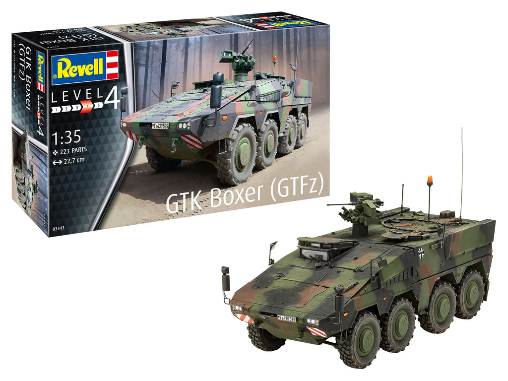 レベル 1/35 GTK BOXER sgSanKfz & LUCUS 中古品 Scalehobbyist.com: GTK Boxer sgSanKfz by Revell of Germany