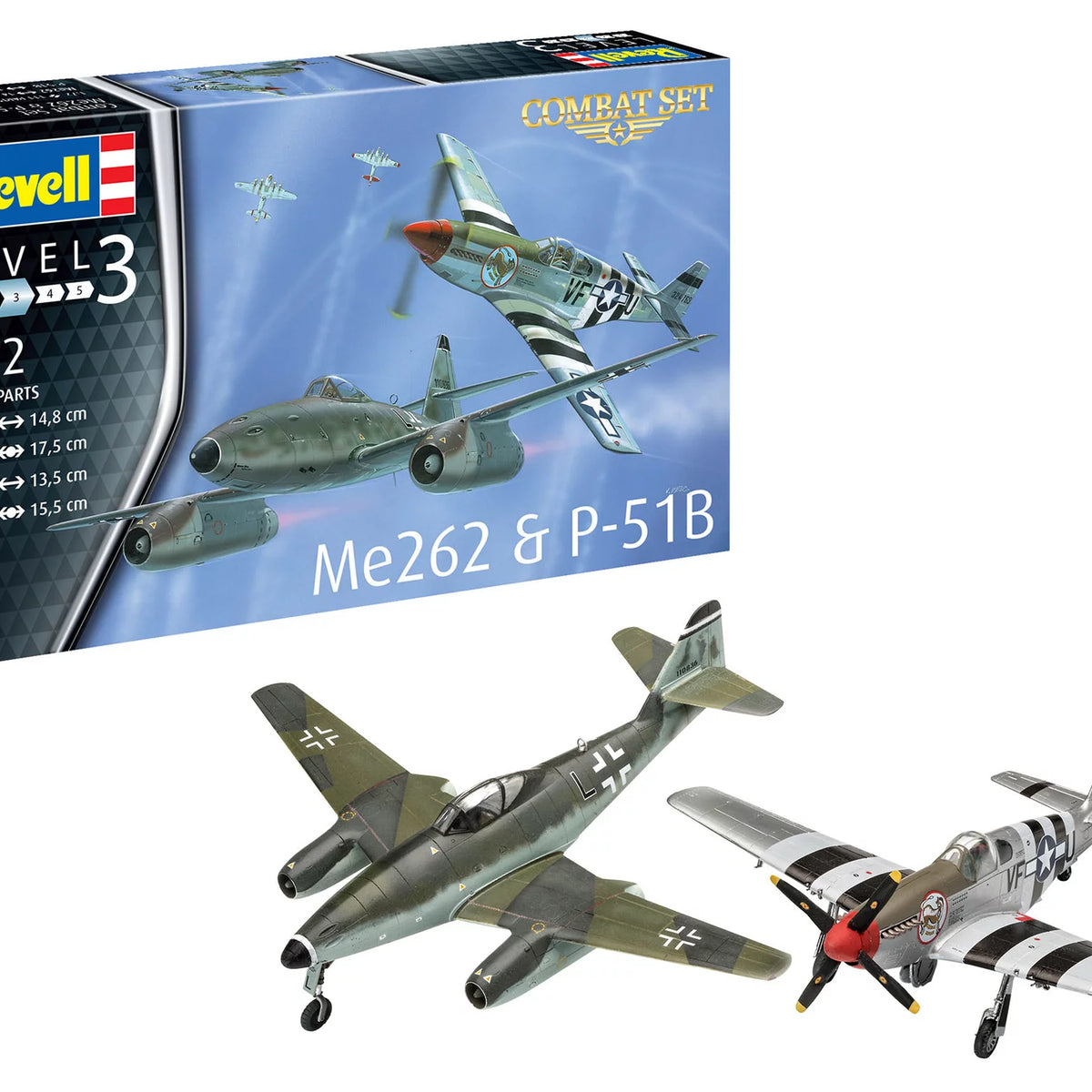 P-51 Mustang & Me 262 模型セット Combat Set Messerschmitt Me262 - P-51B Mustang