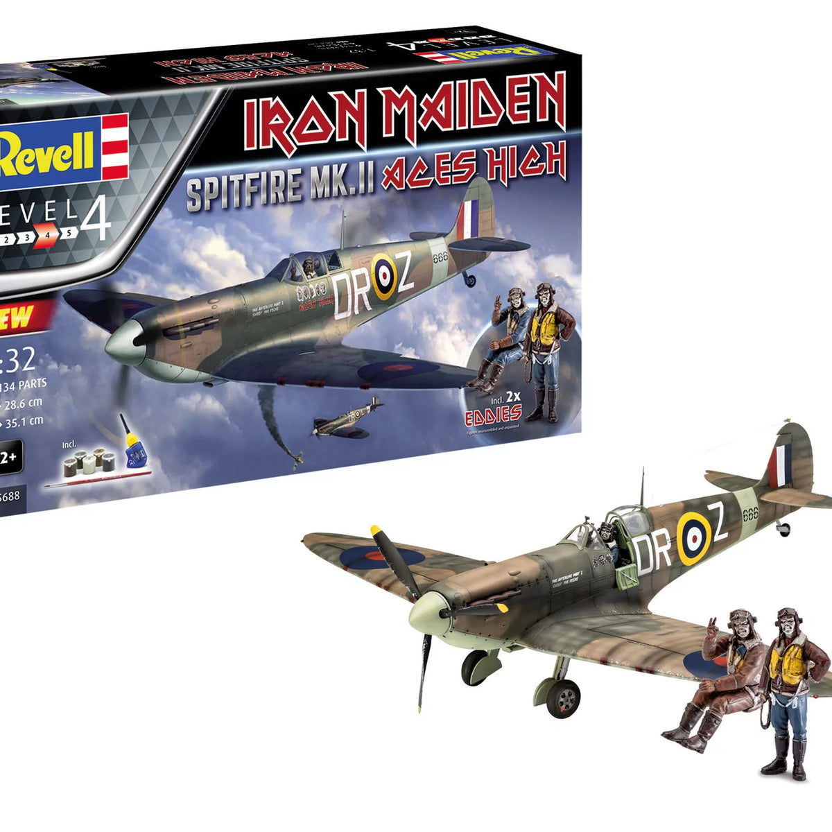 Heritage Kreuzstich Set „Supermarine Spitfire“ – 25x18 Cm, Aida 14ct, Mit DMC-Garn & Anleitung