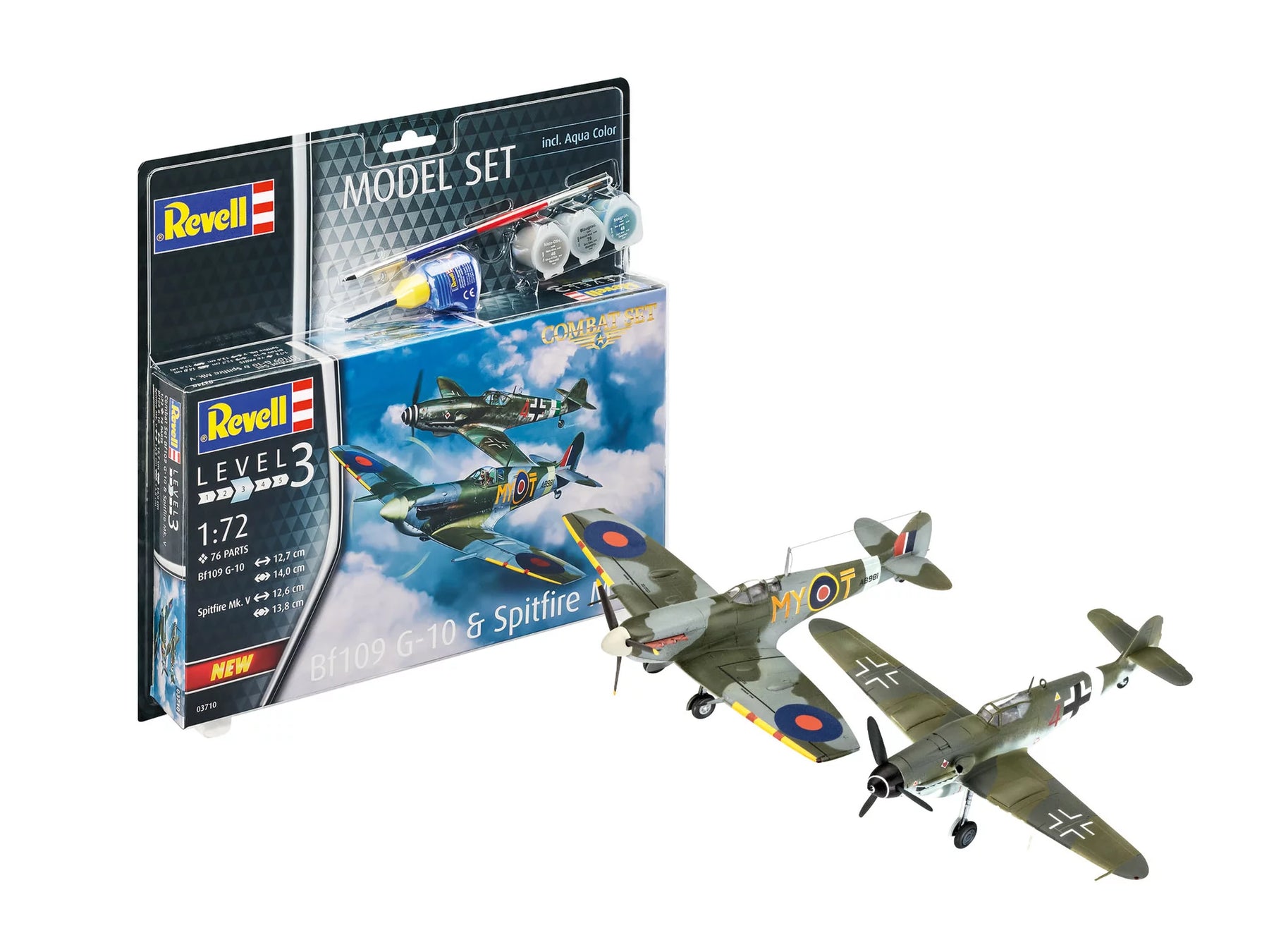 Model Set Combat Set Bf109G-10 - Spitfire Mk.V