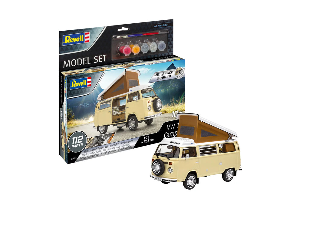 1/24Volkswagen Type 2 Camper レベルプラモデル Model Set VW T2 Camper Click System