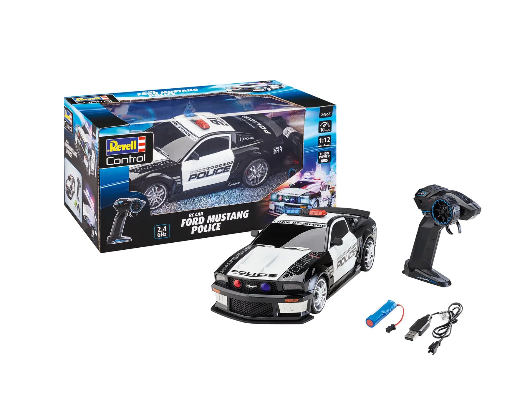 Auto RC Ford Mustang della Polizia
