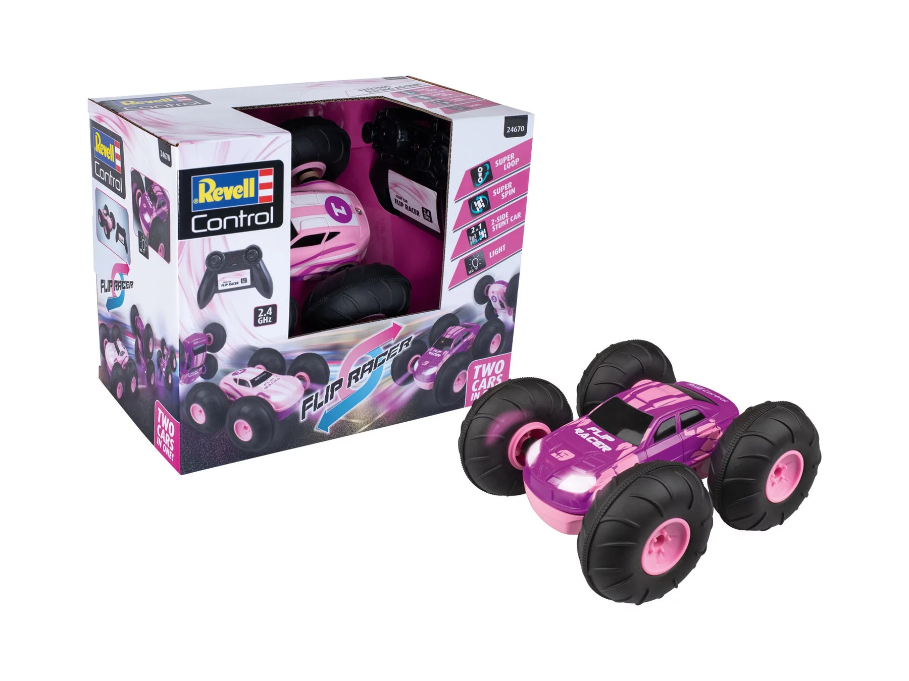 RC Stunt Car Flip Racer "Pink"