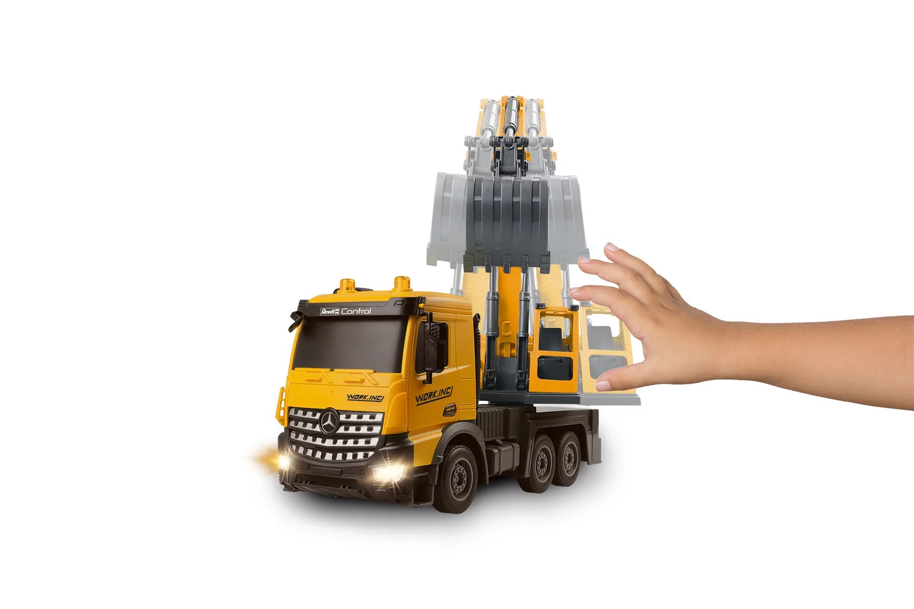 Zdalnie sterowana ciężarówka Mercedes-Benz Arocs „Mój mały kopacz”