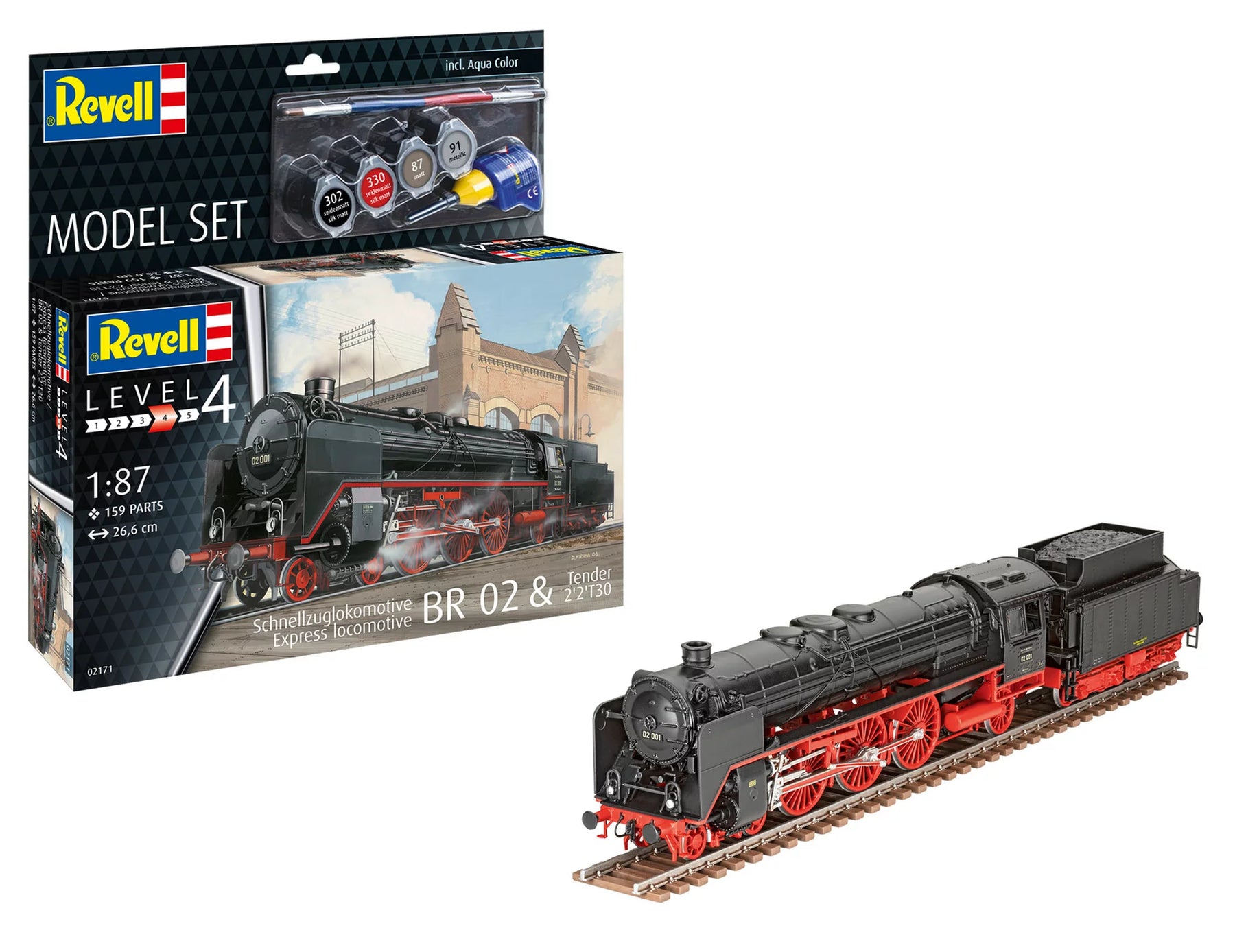 Model Set Schnellzuglokomotive BR02-Tender 2'2'T30