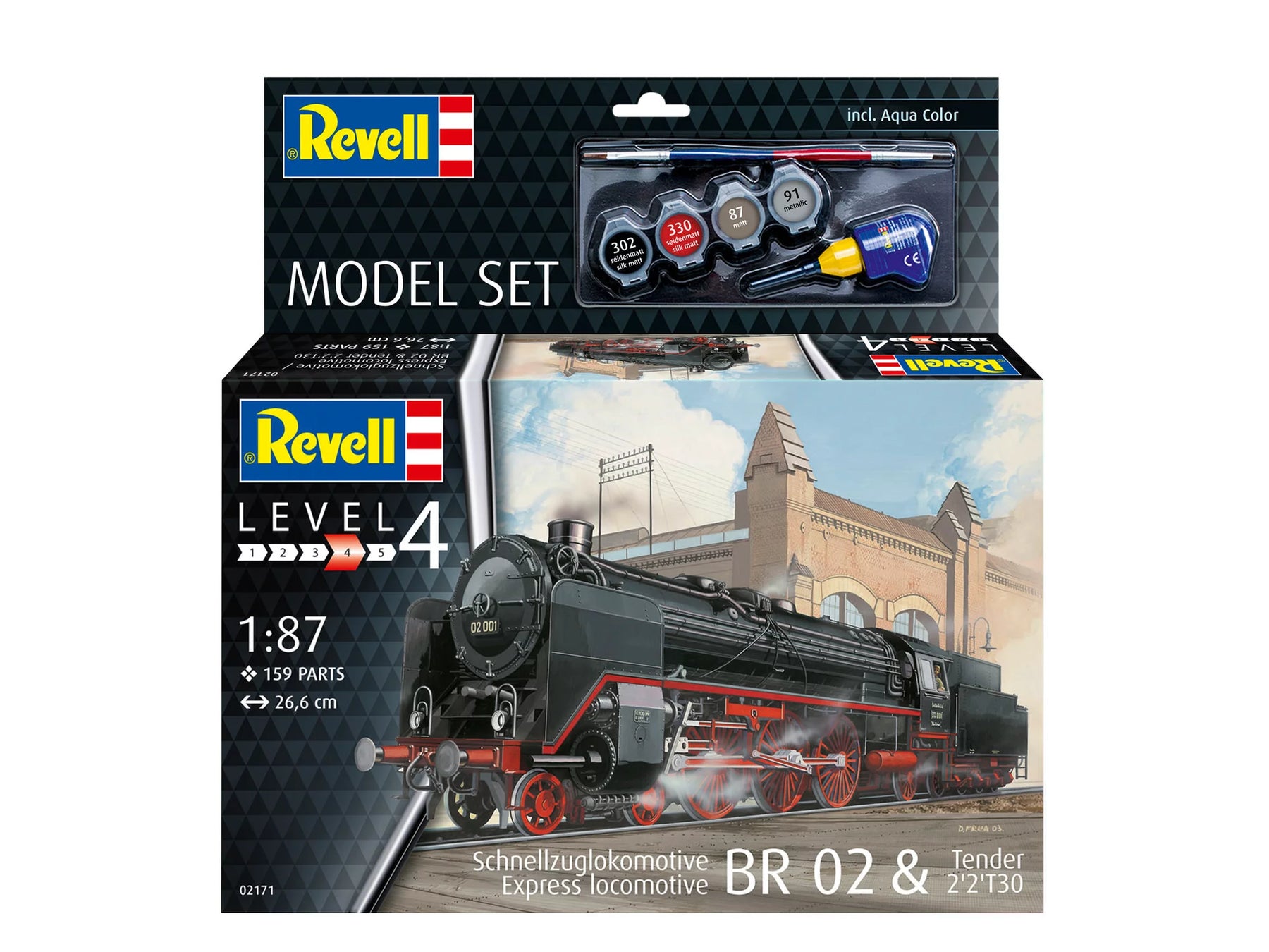 Model lokomotywy pociągu ekspresowego BR02-Tender 2'2'T30