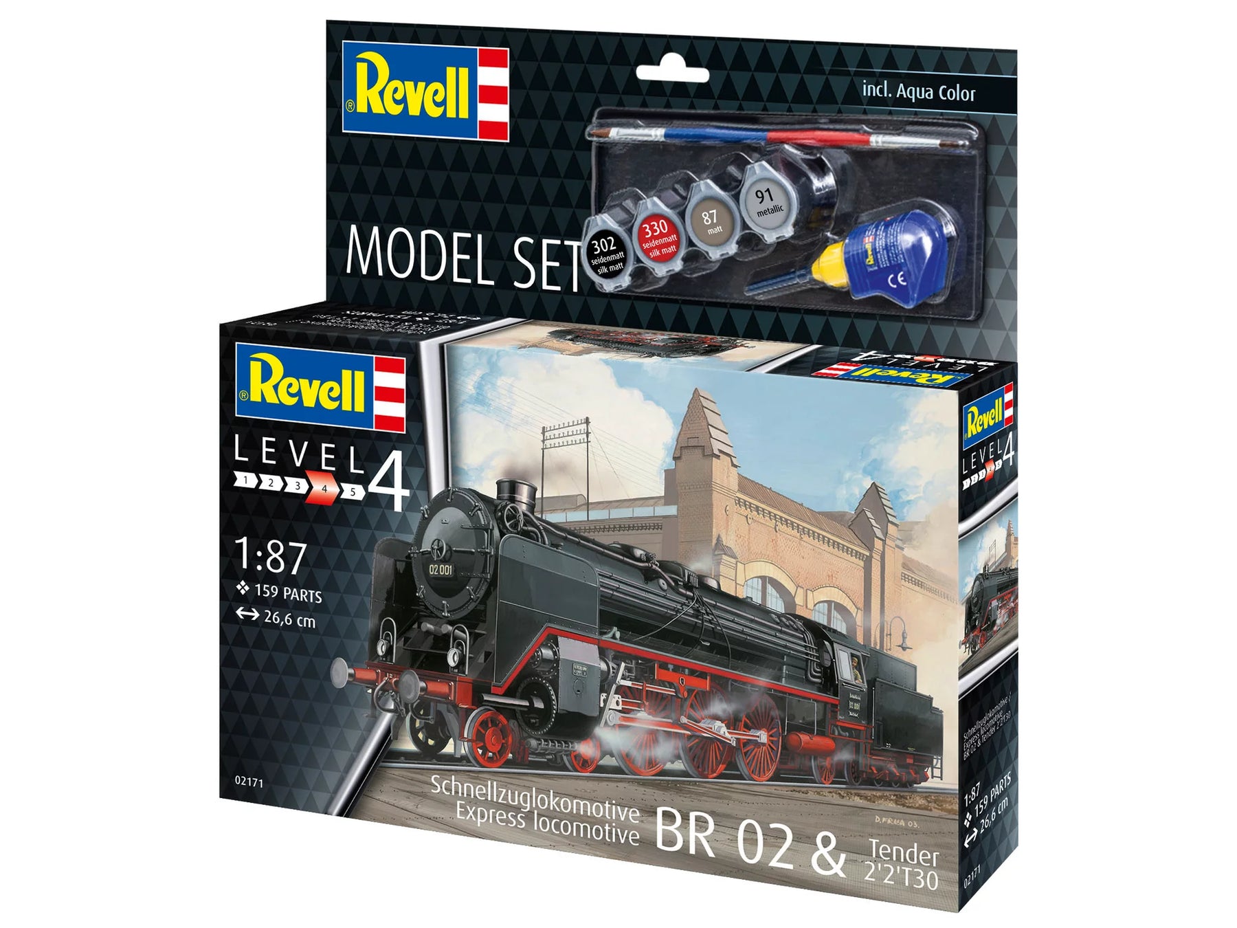 Model lokomotywy pociągu ekspresowego BR02-Tender 2'2'T30