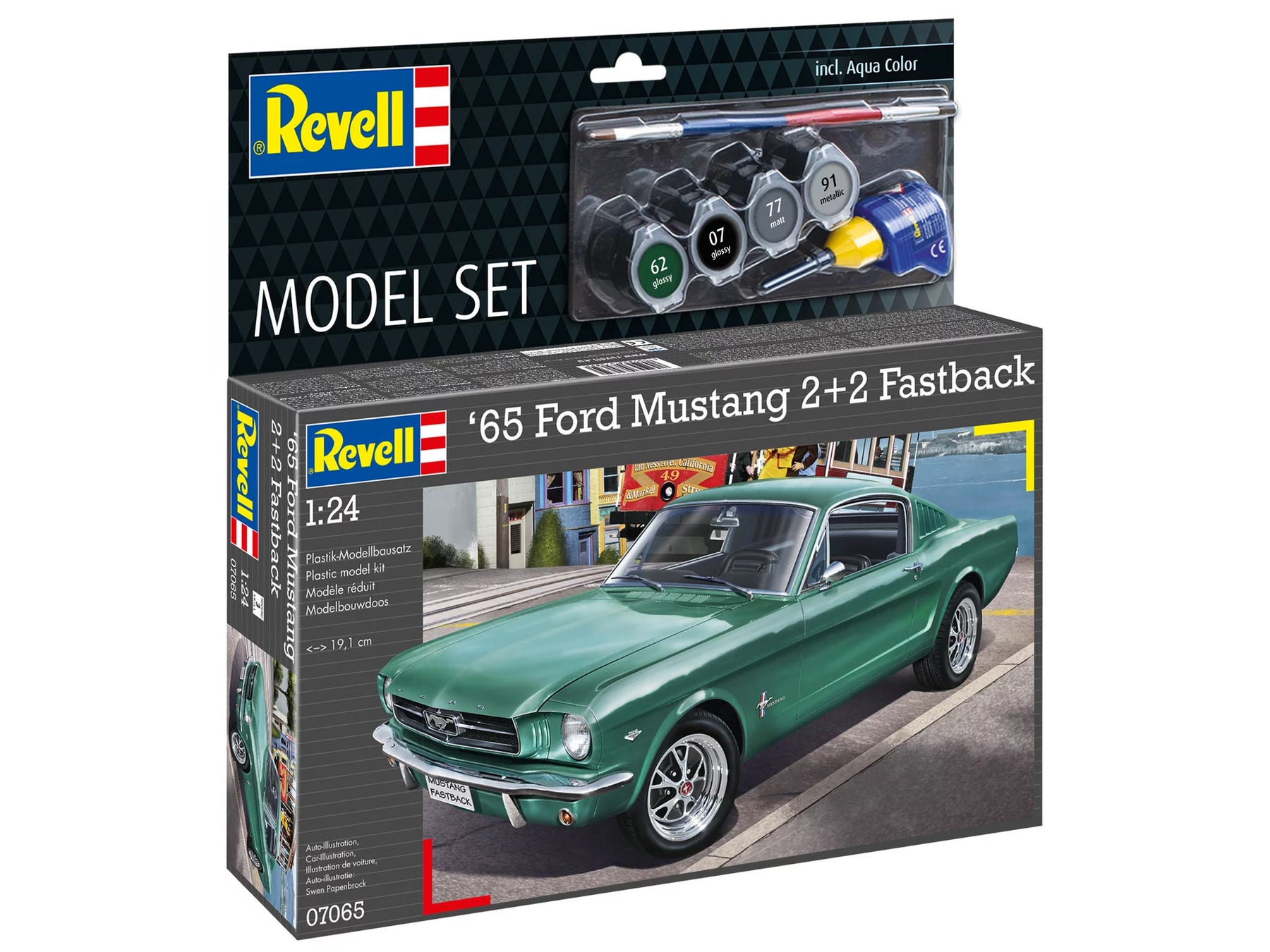 Modelset Ford Mustang 2+2 Fastback uit 1965