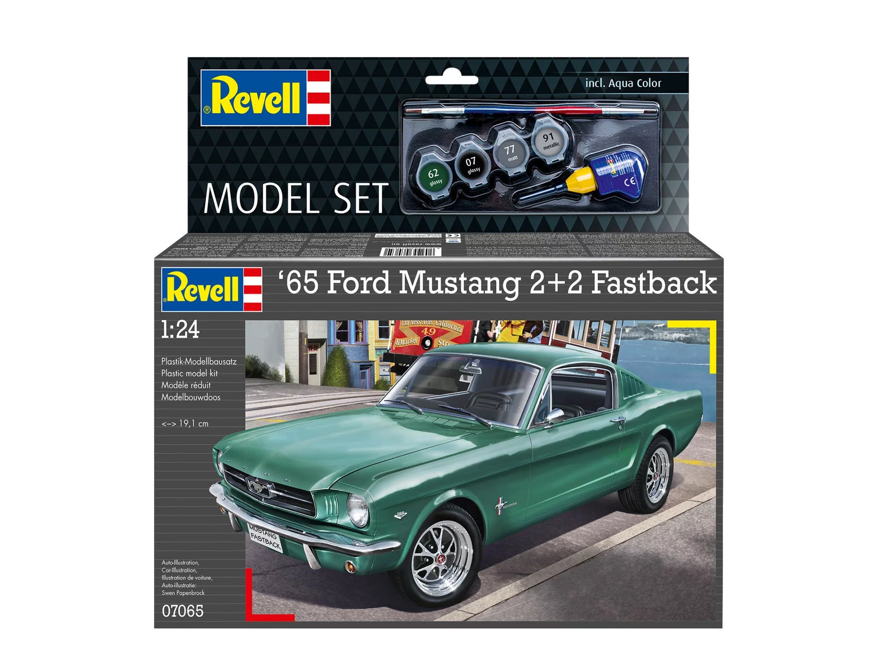 Modelset Ford Mustang 2+2 Fastback uit 1965