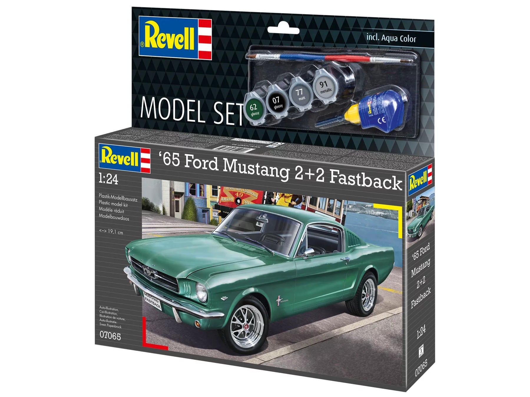 Modelset Ford Mustang 2+2 Fastback uit 1965