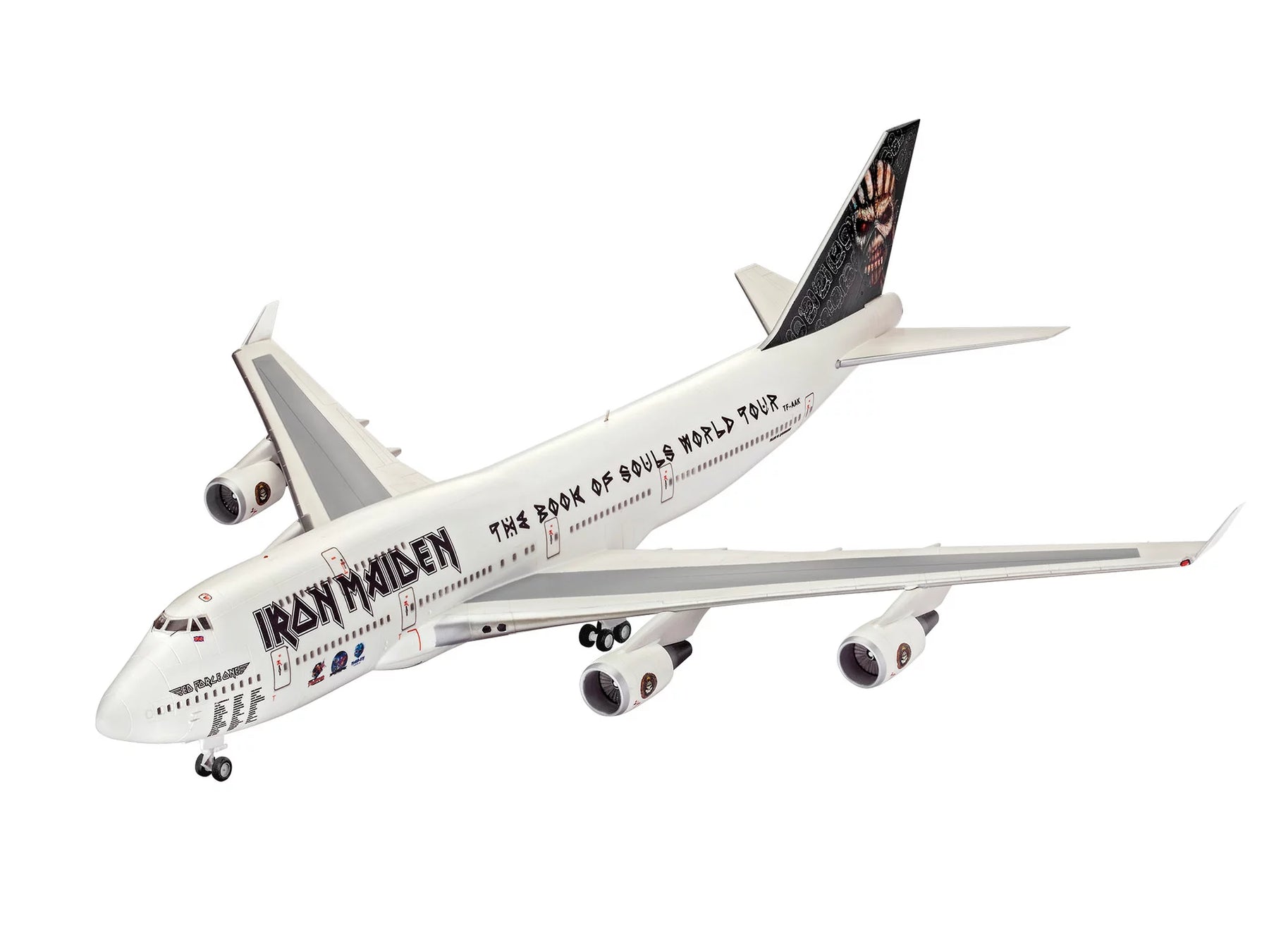 Revell 1/144 Iron Maiden Ed Force One Boeing 747-400 Model Kit – Unassembled, Skill Level 3
