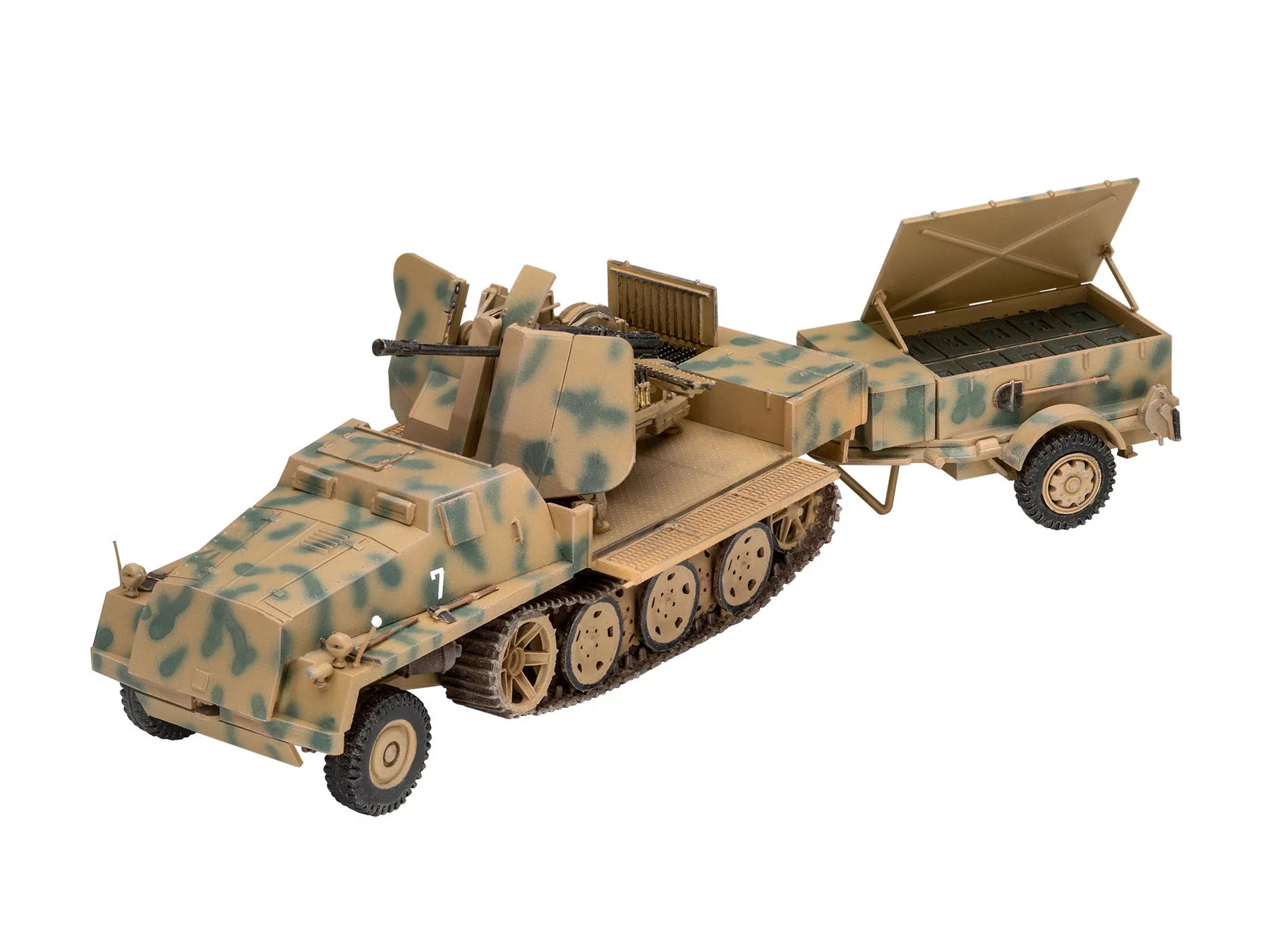 Modelset sWS met Flak43 en Sd.Ah58 munitietrailer
