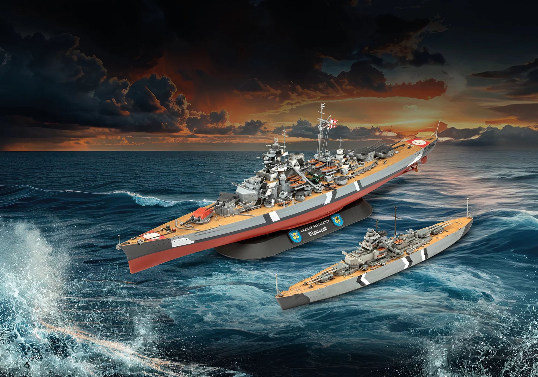 Geschenkset De legendarische Bismarck (1:700-1:1200)