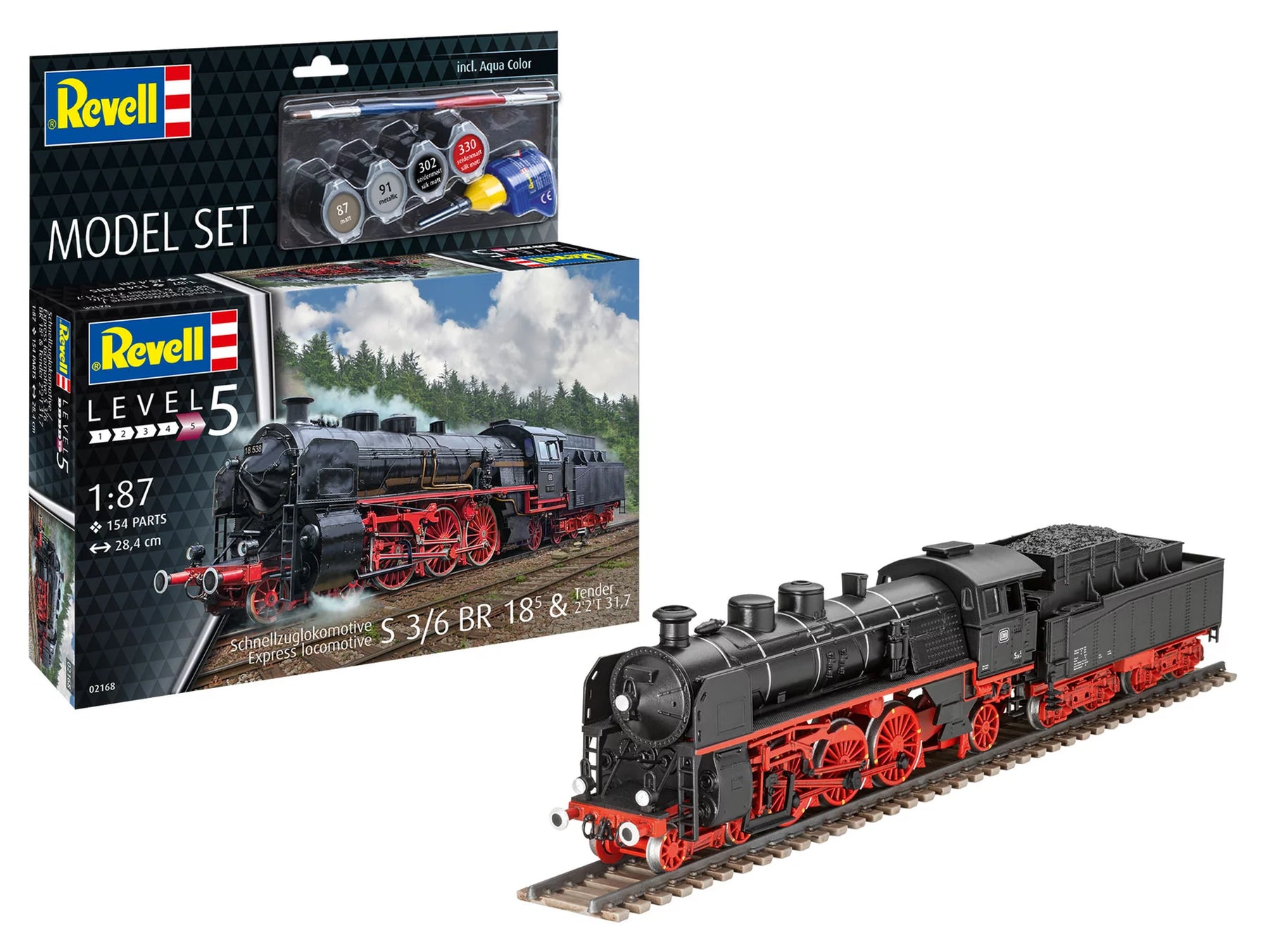 Modelset sneltreinlocomotief S3-6 BR18 met tender