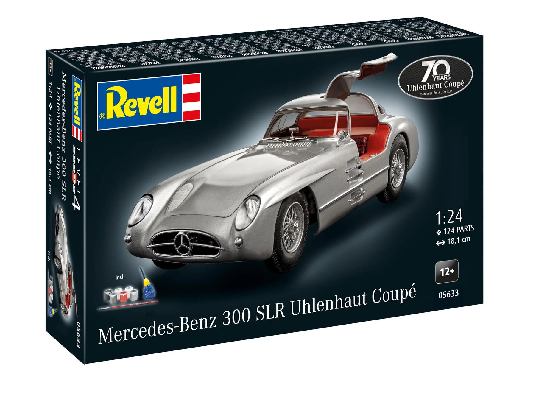Mercedes-Benz 300SL 1:24 Modellino Pressofuso - Con Luci E Suoni Trazione A Rotella