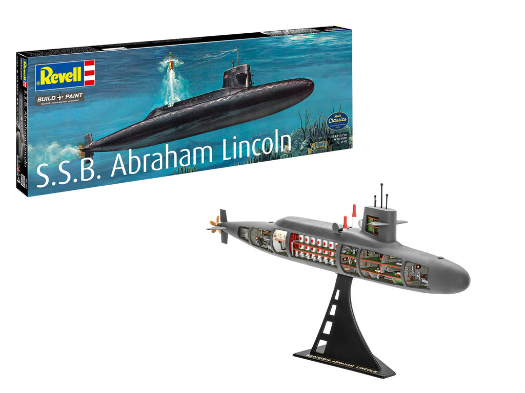 Revell Lincoln Premiere プラモデルキット S.S.B. Abraham Lincoln with Interior