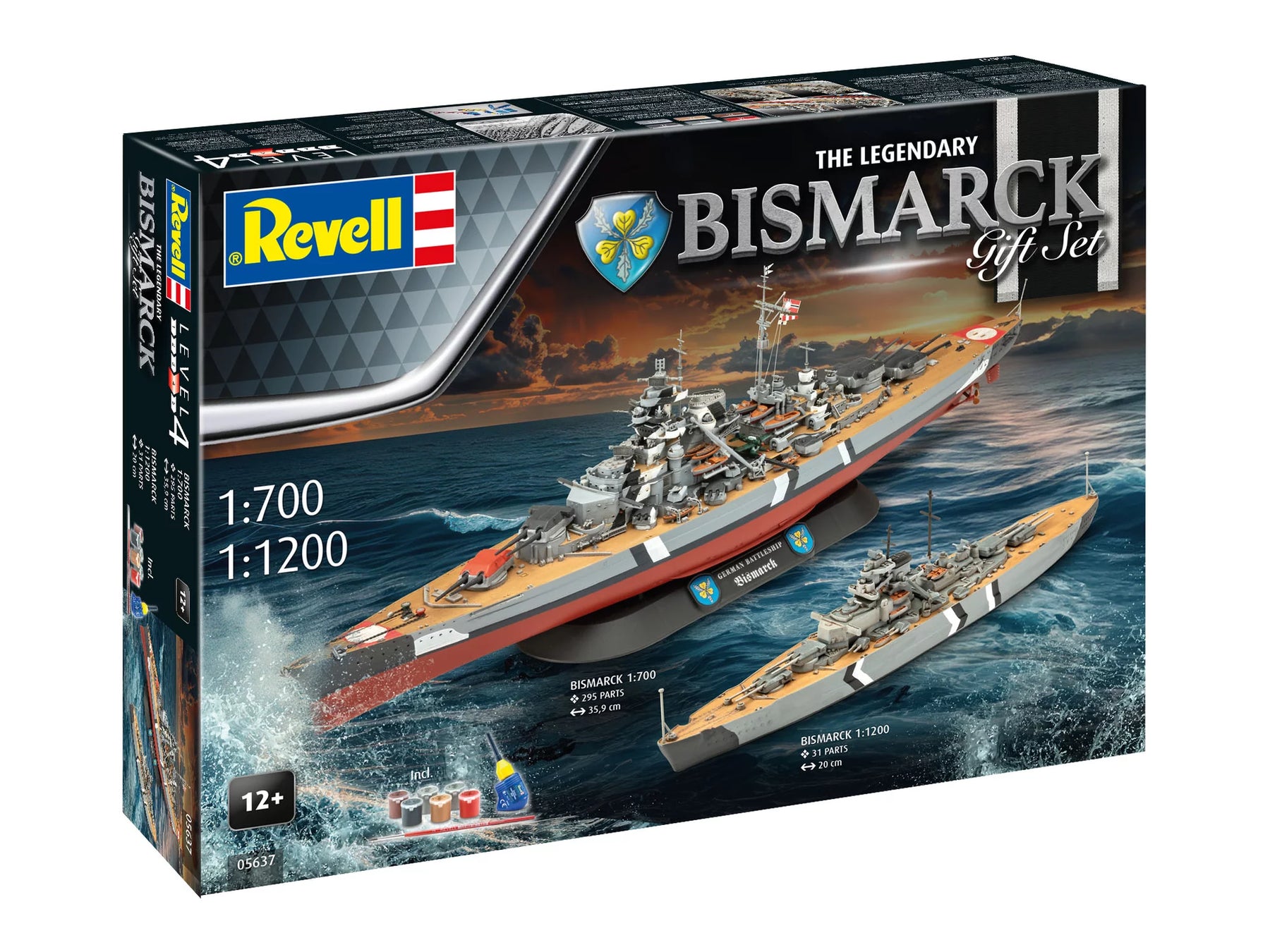 Geschenkset De legendarische Bismarck (1:700-1:1200)