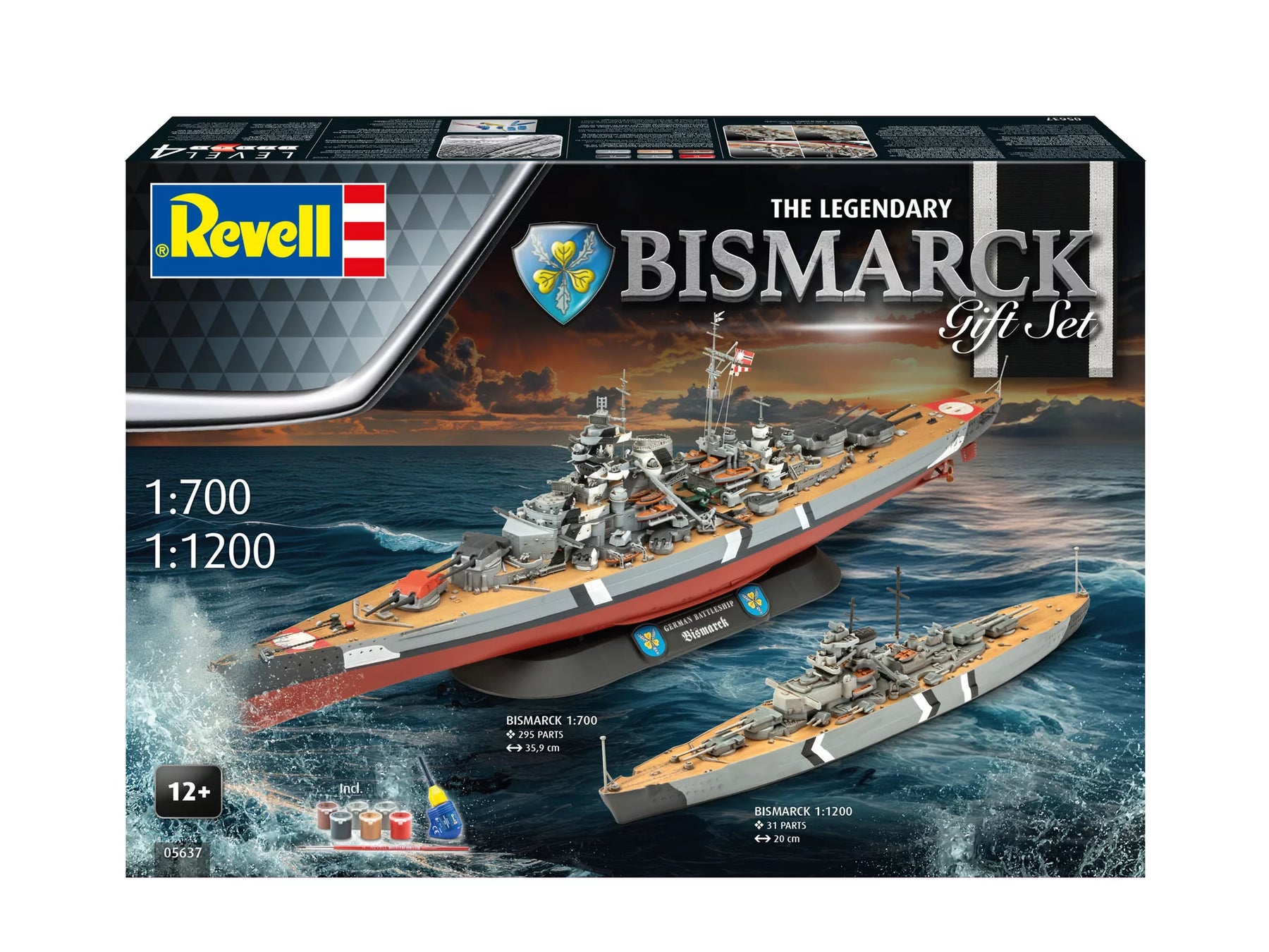 Geschenkset De legendarische Bismarck (1:700-1:1200)