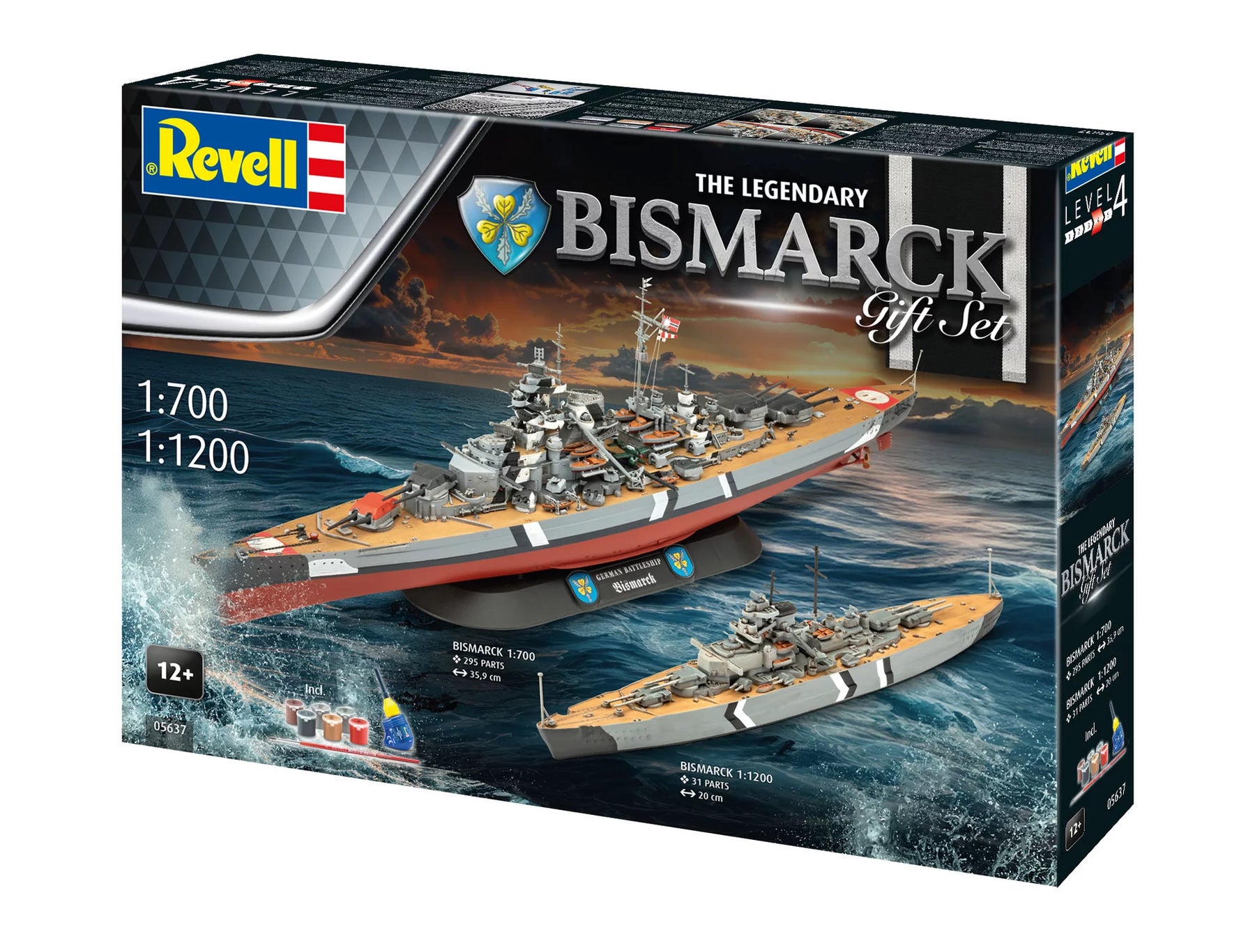 Geschenkset De legendarische Bismarck (1:700-1:1200)